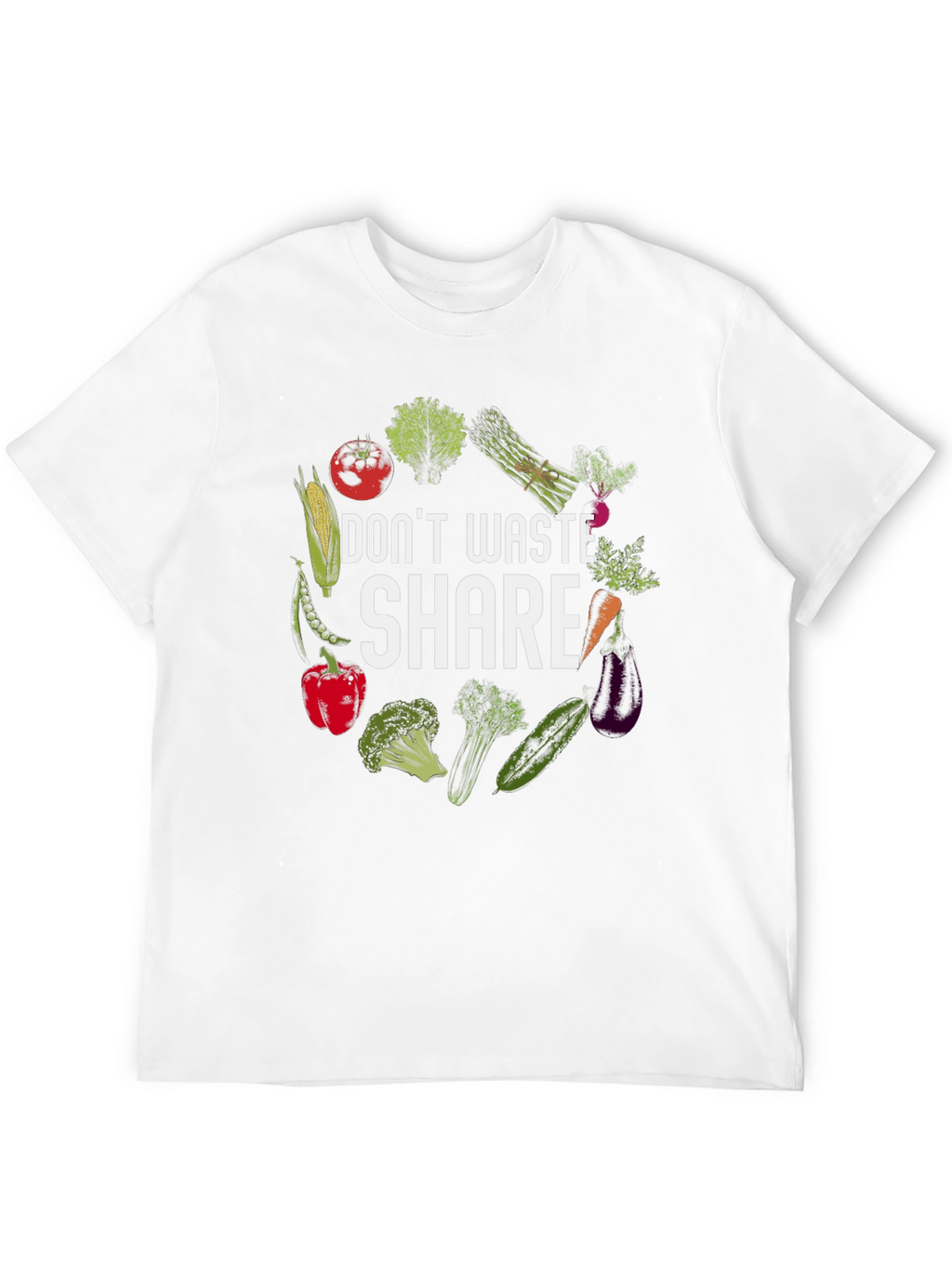 Dont Waste Share T-Shirt Vegetarian Design
