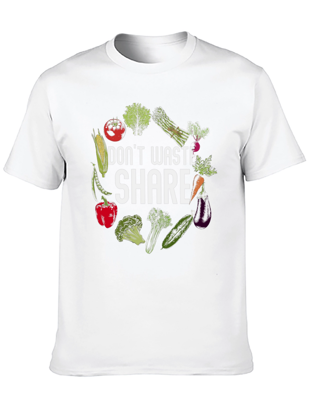 Dont Waste Share T-Shirt Vegetarian Design