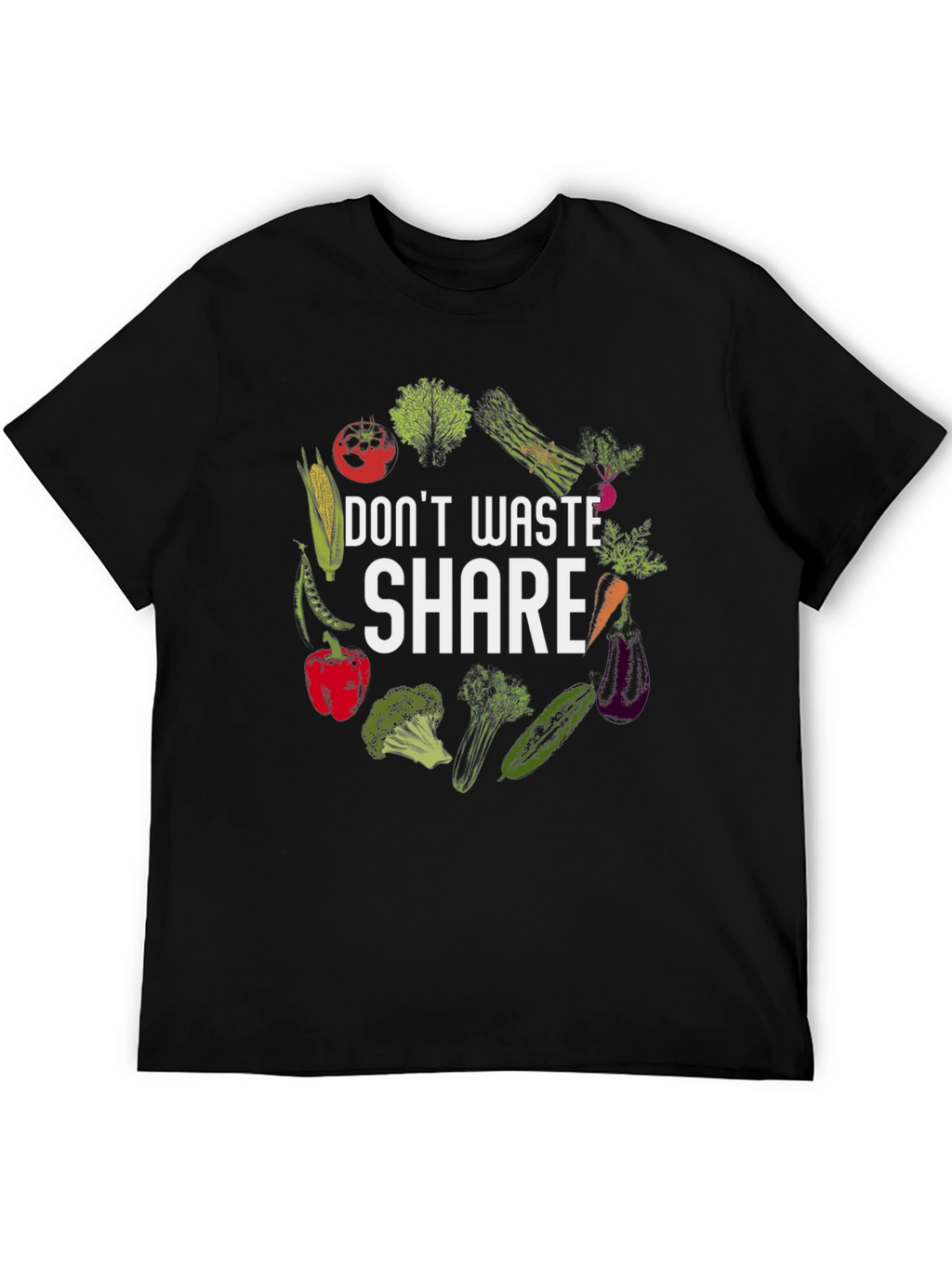 Dont Waste Share T-Shirt Vegetarian Design