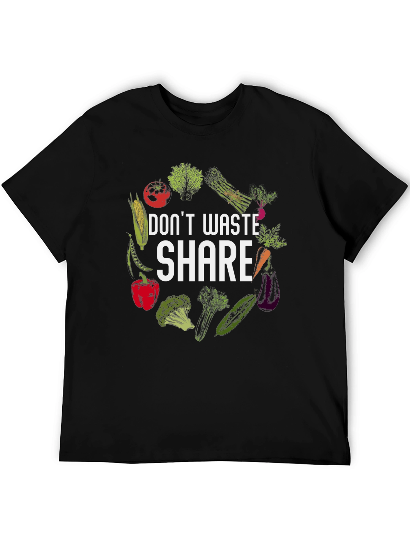 Dont Waste Share T-Shirt Vegetarian Design