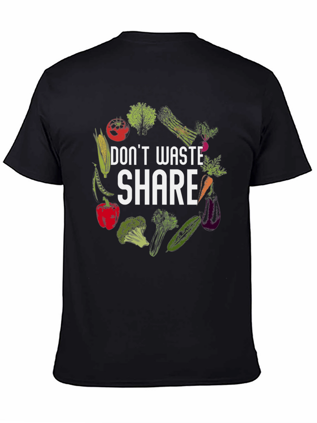 Dont Waste Share T-Shirt Vegetarian Design