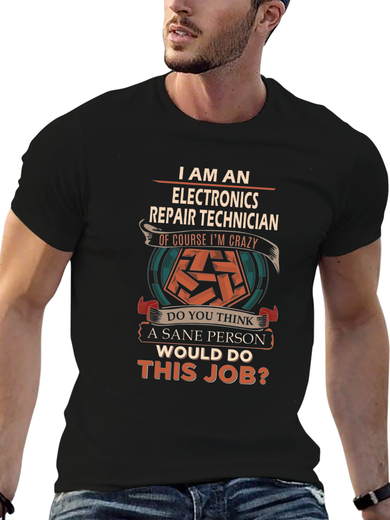 Electronics Repair Technician Crazy Job T-Shirt