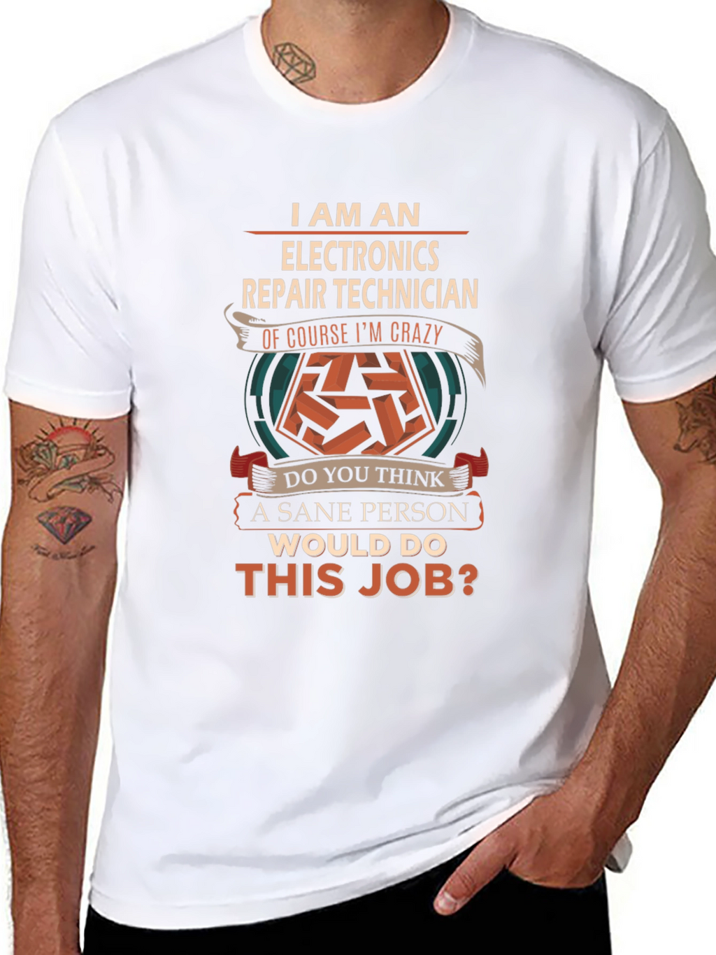 Electronics Repair Technician Crazy Job T-Shirt