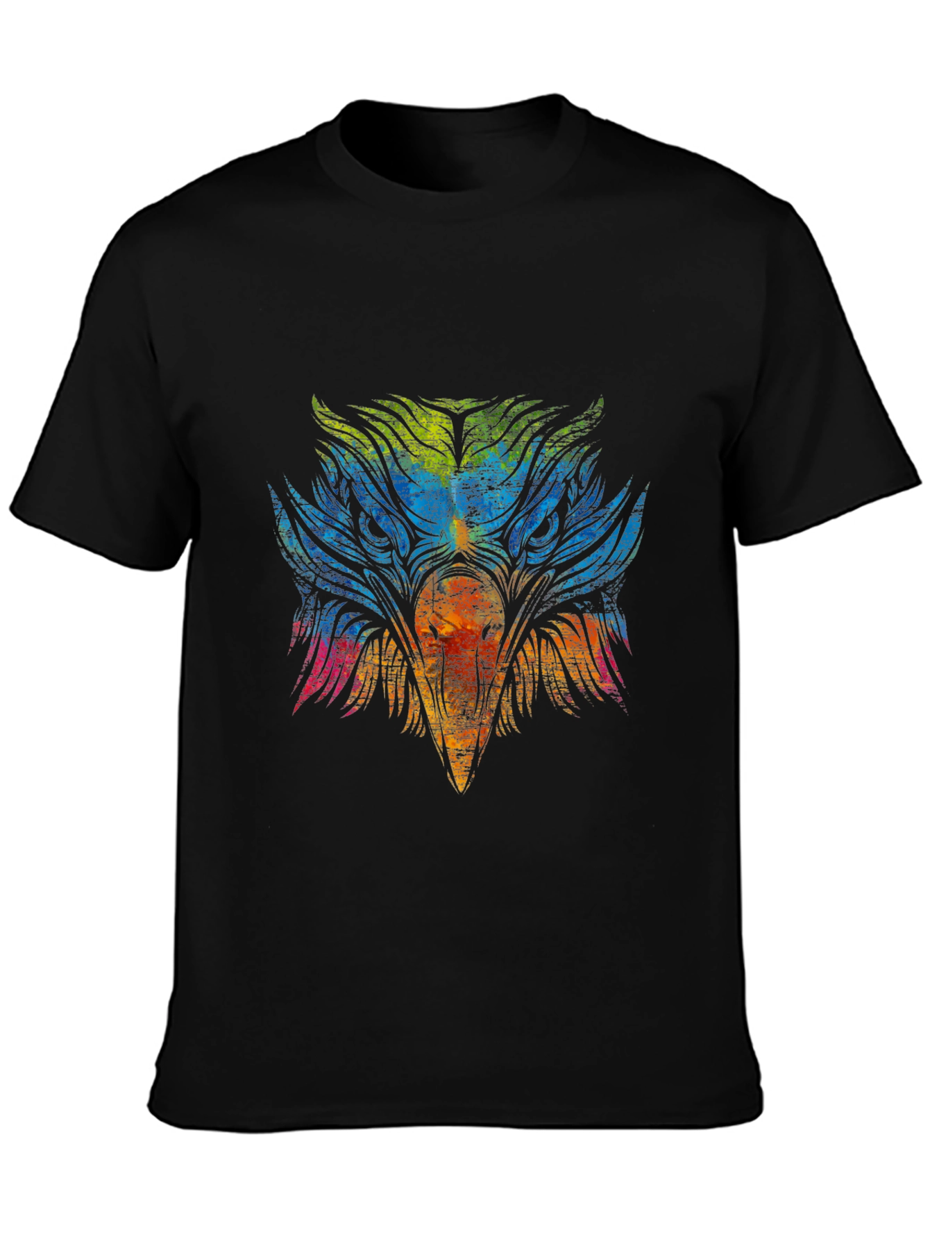 Colorful Eagle Graphic T-Shirt