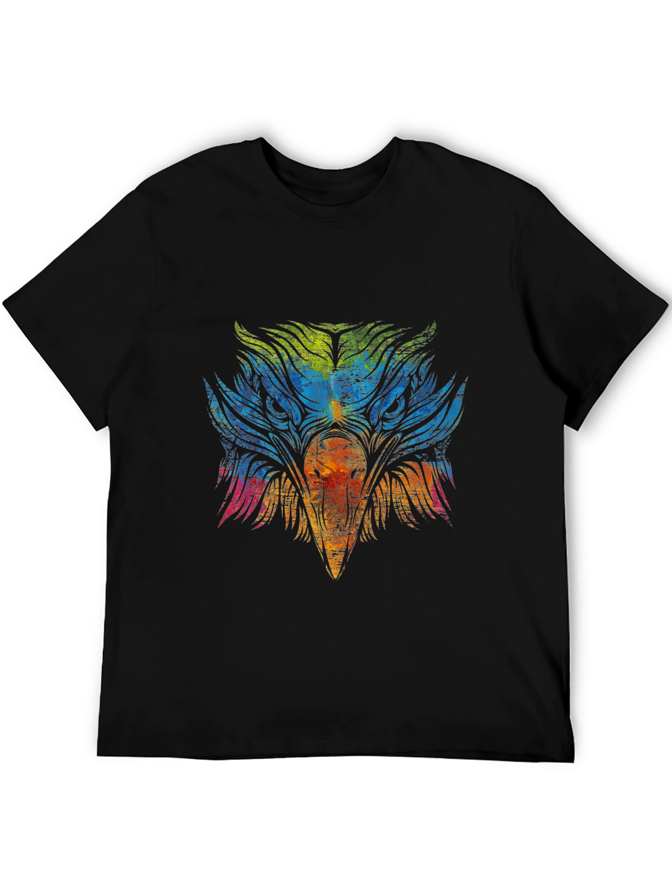 Colorful Eagle Graphic T-Shirt