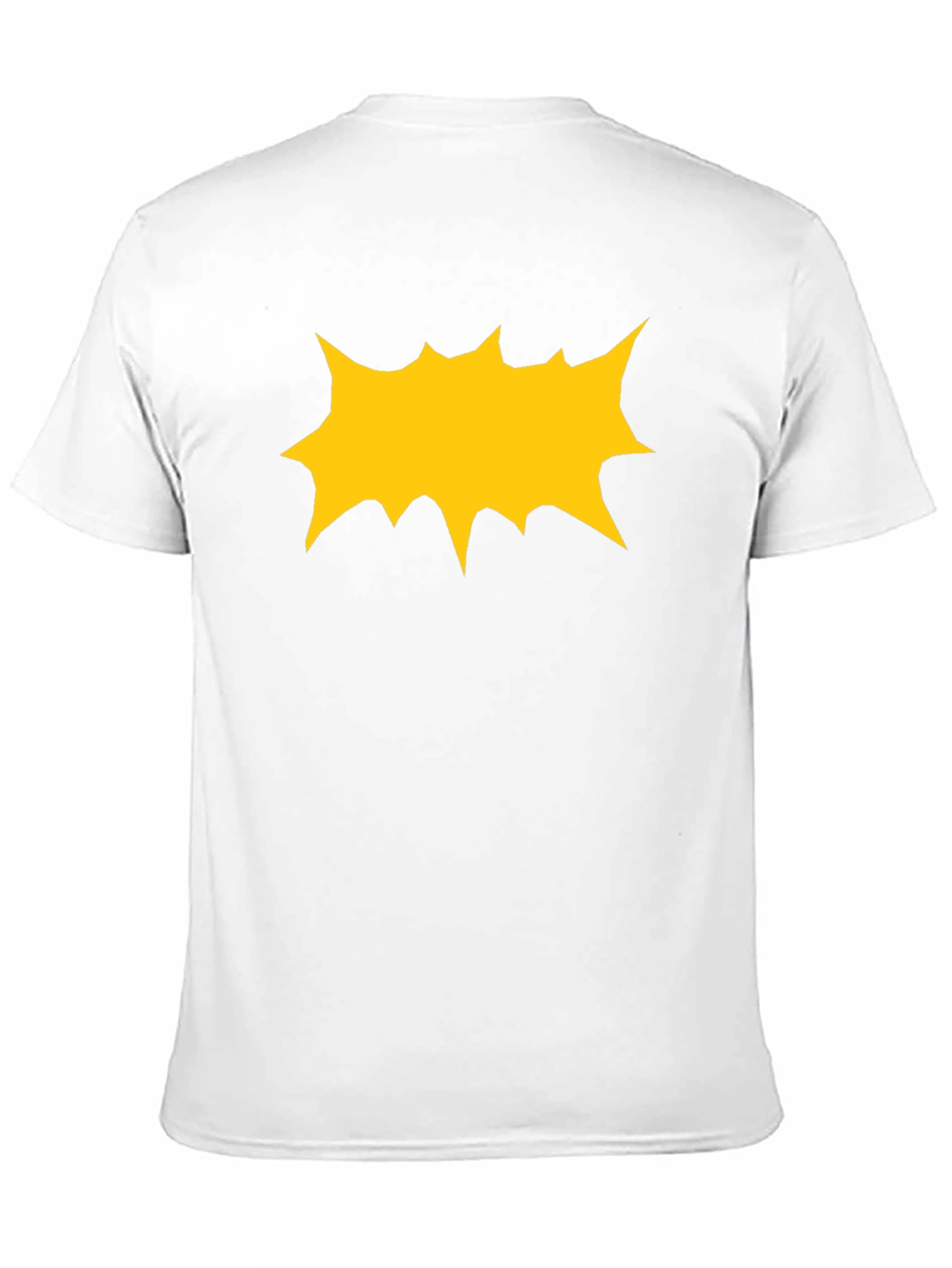 Black T-Shirt with Yellow Comic Explosion Graphic