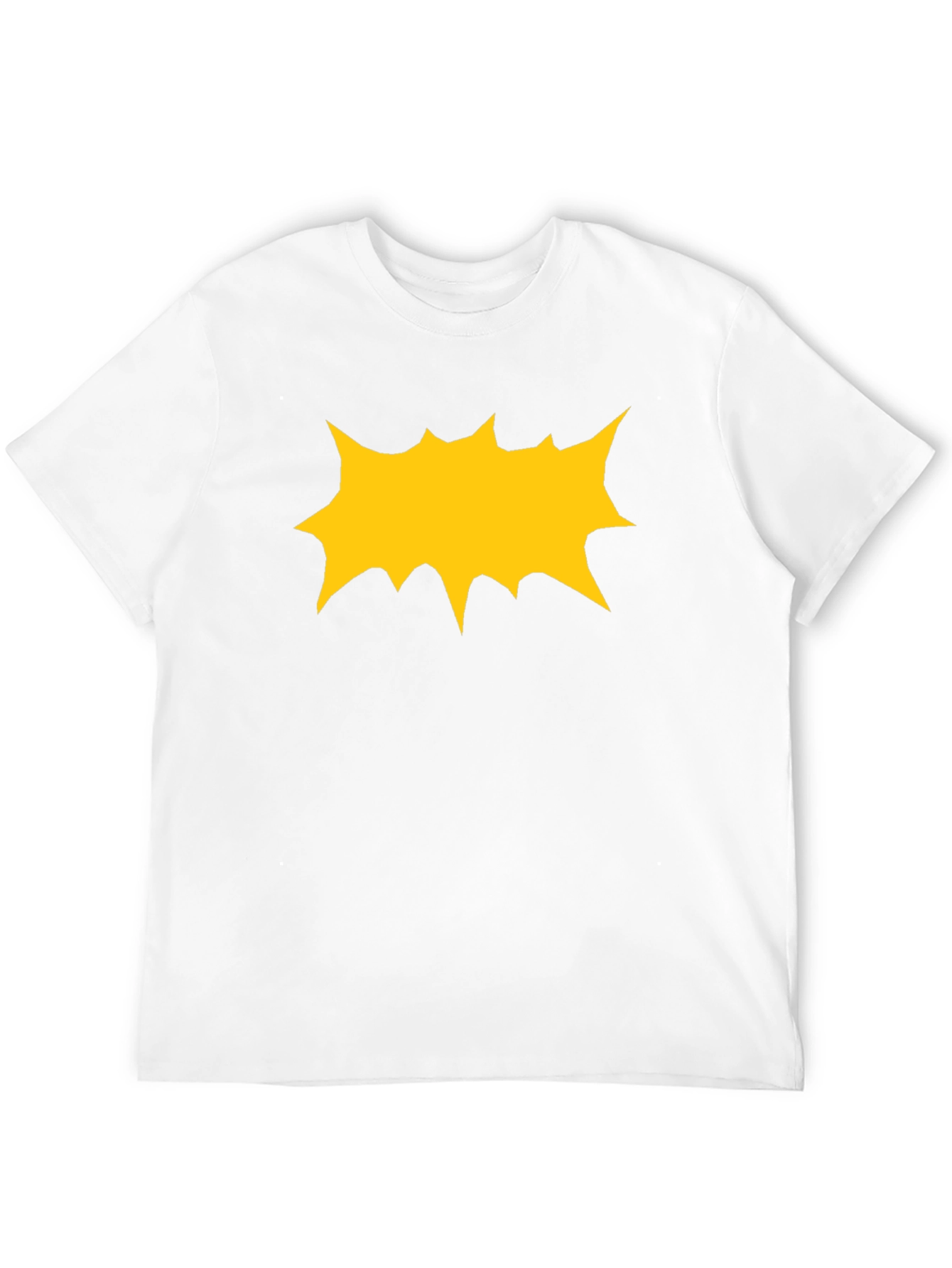 Black T-Shirt with Yellow Comic Explosion Graphic