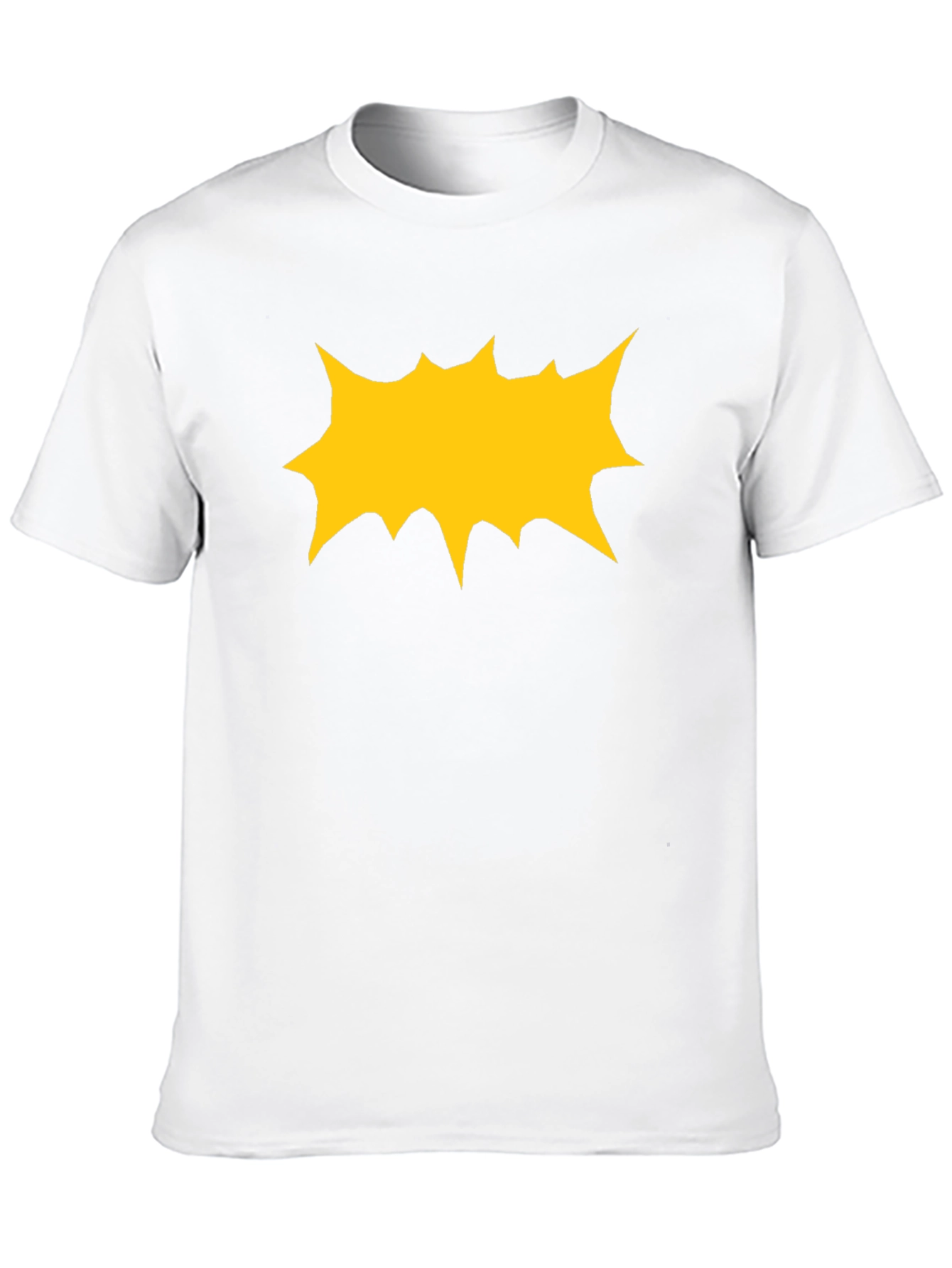 Black T-Shirt with Yellow Comic Explosion Graphic
