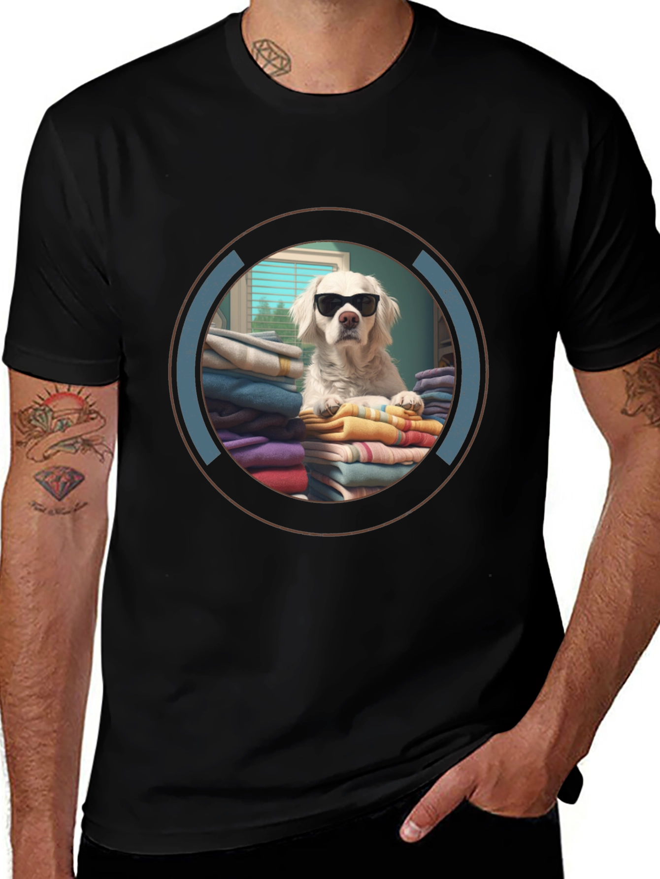 Cool Dog Graphic T-Shirt - Laundry Day Style