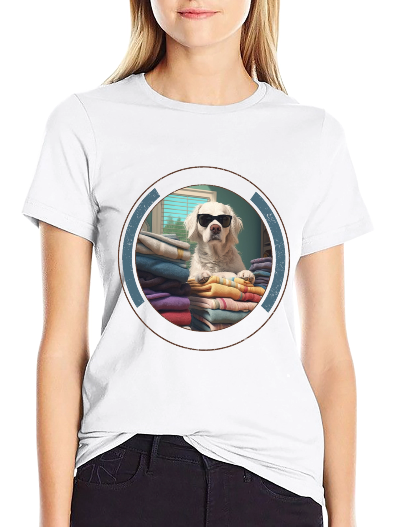 Cool Dog Graphic T-Shirt - Laundry Day Style