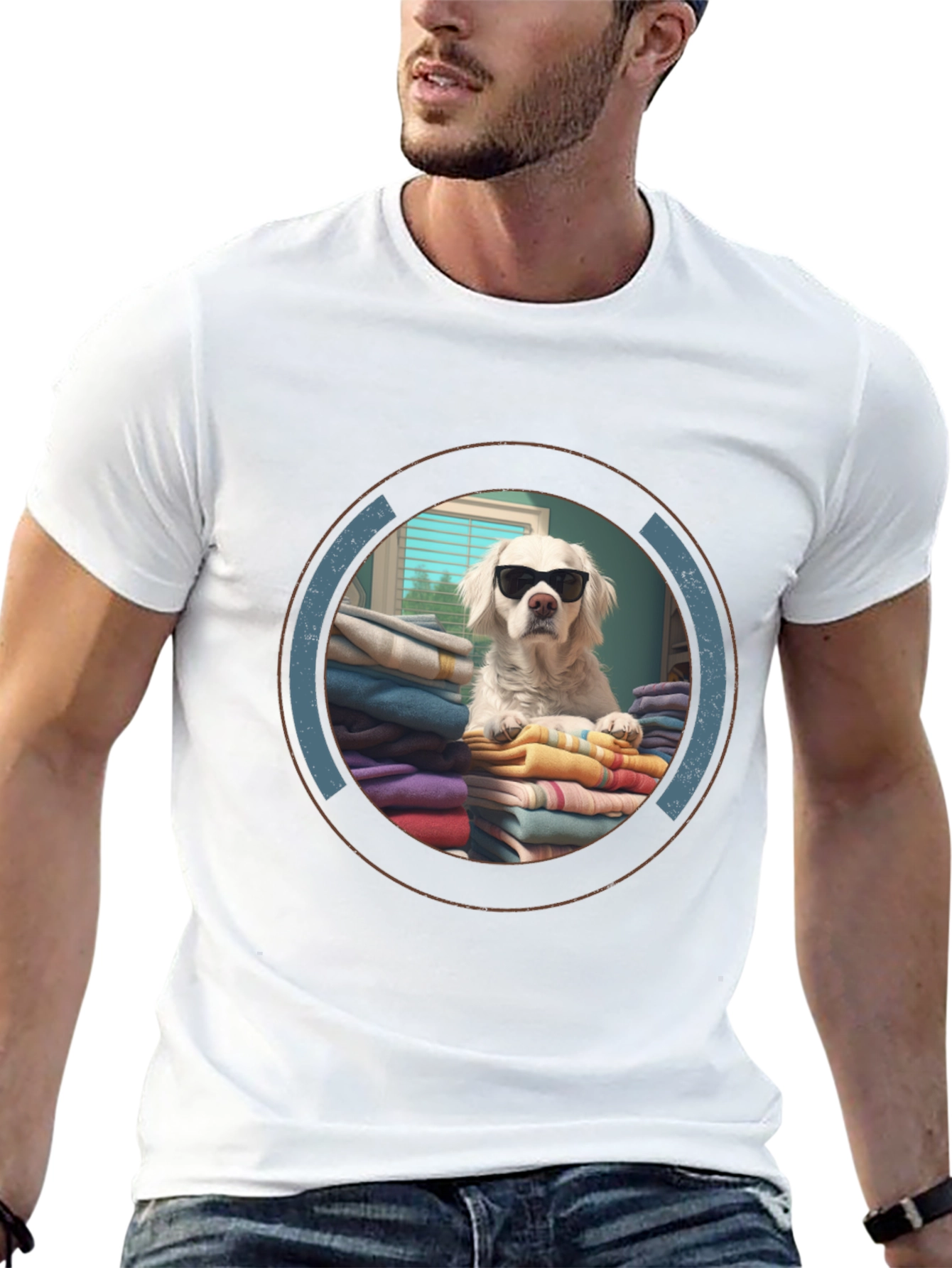 Cool Dog Graphic T-Shirt - Laundry Day Style
