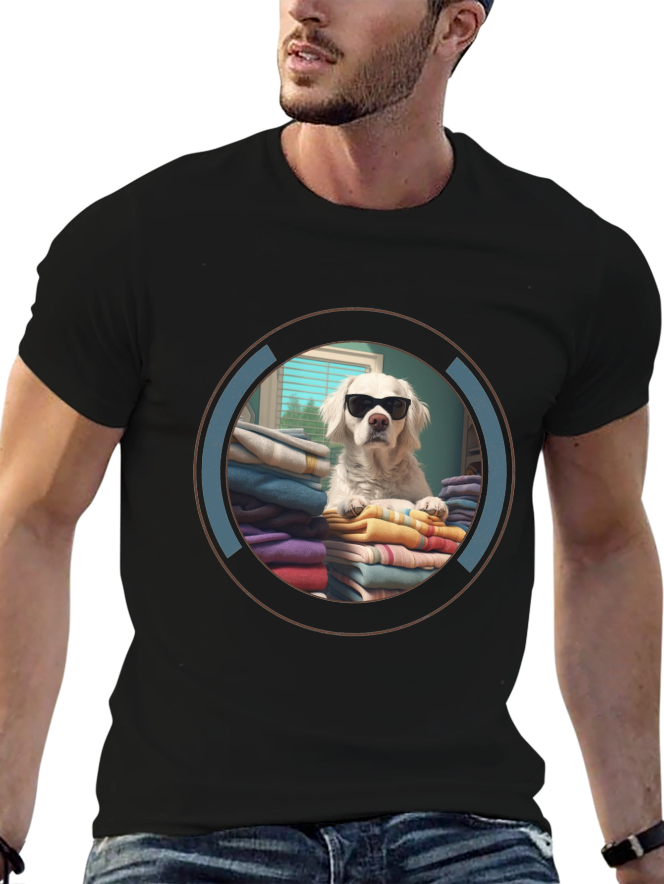 Cool Dog Graphic T-Shirt - Laundry Day Style