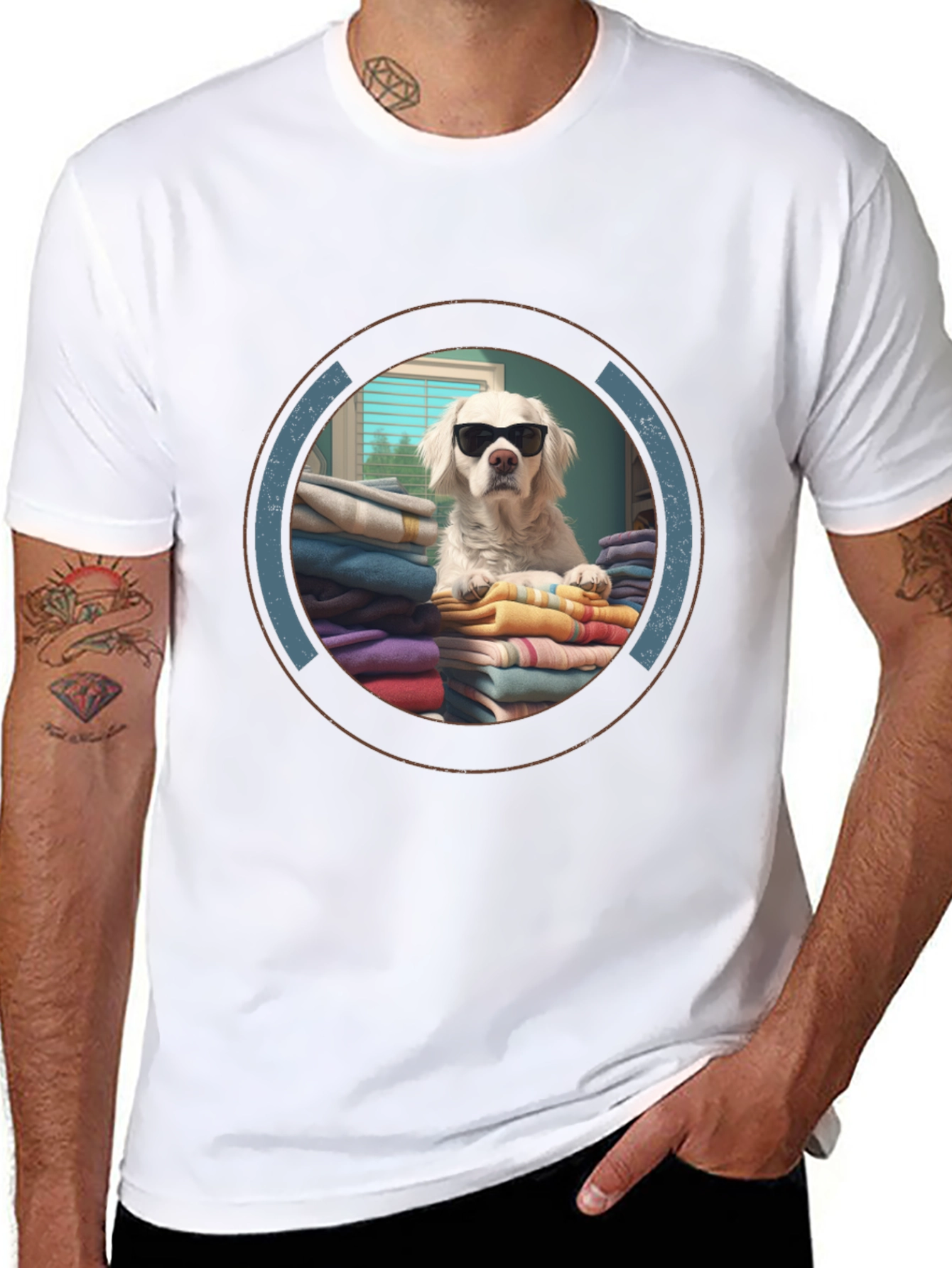 Cool Dog Graphic T-Shirt - Laundry Day Style