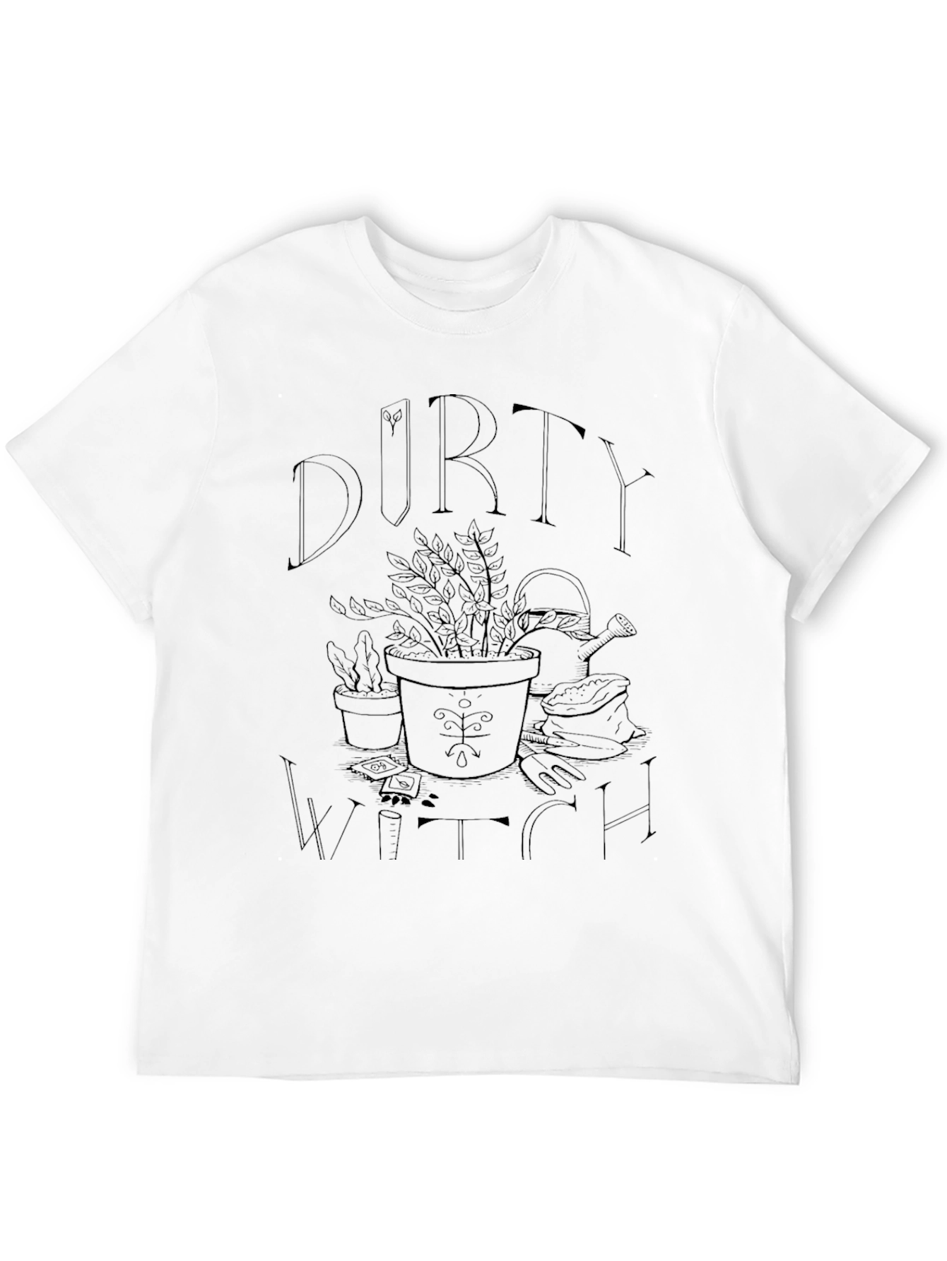 Dirty Witch Graphic T-Shirt - Black