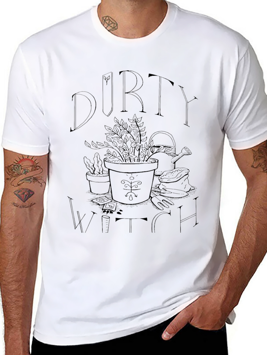 Dirty Witch Graphic T-Shirt - Black