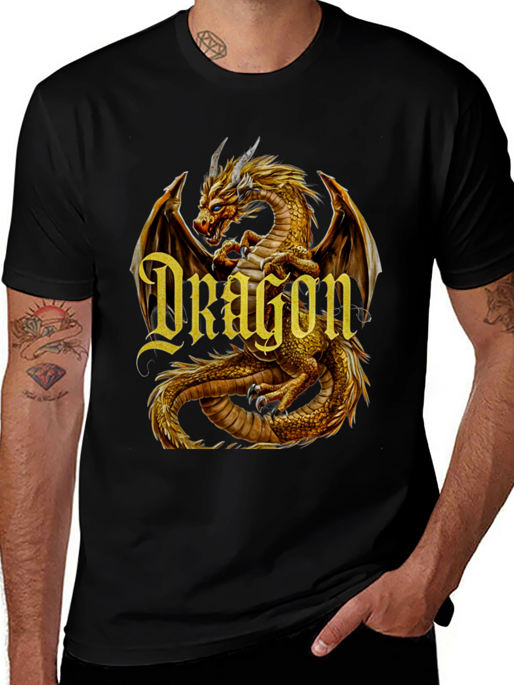 Dragon Graphic Tee - Black T-Shirt