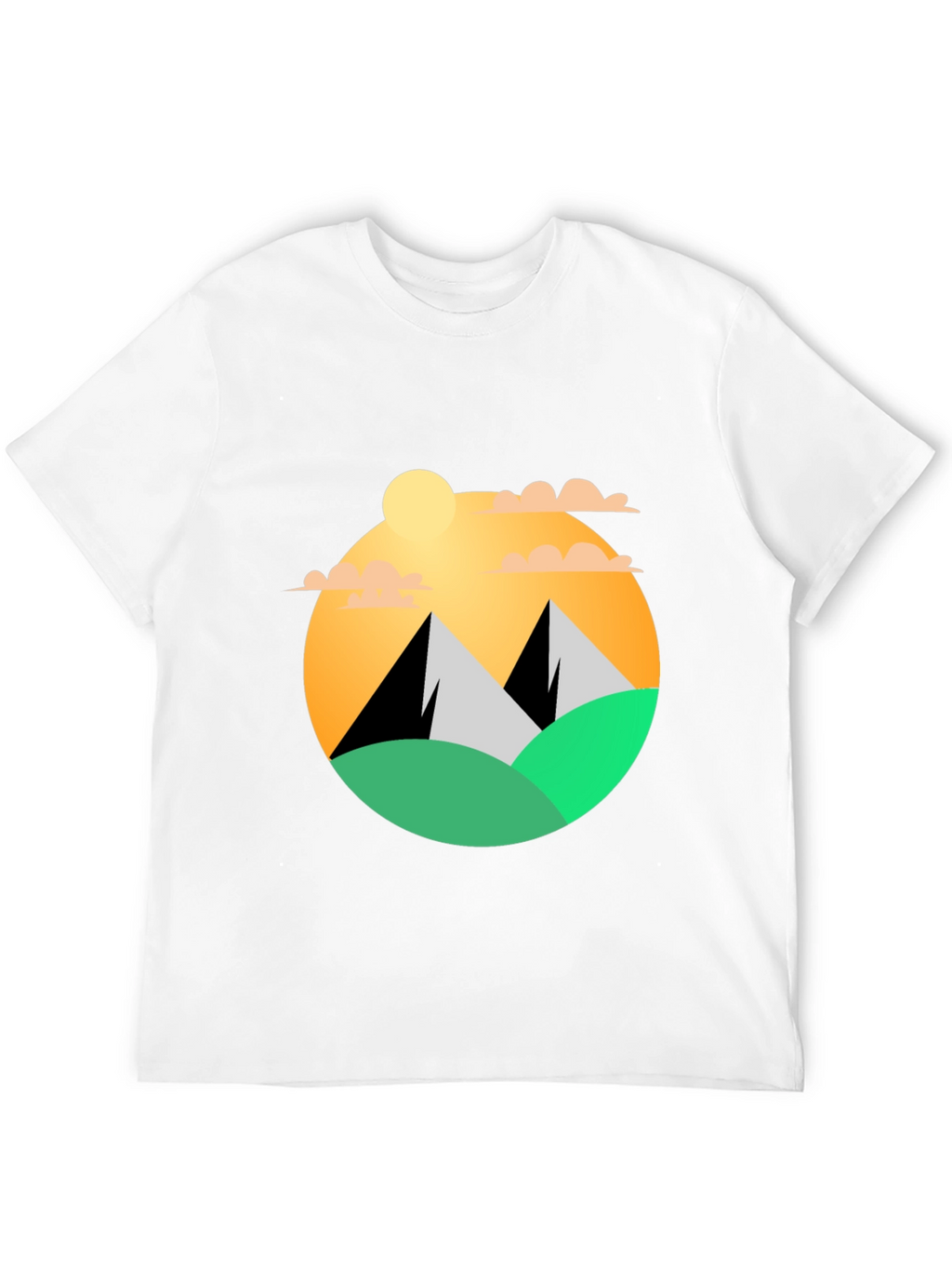 Mountainscape Graphic Tee - Black Cotton Blend