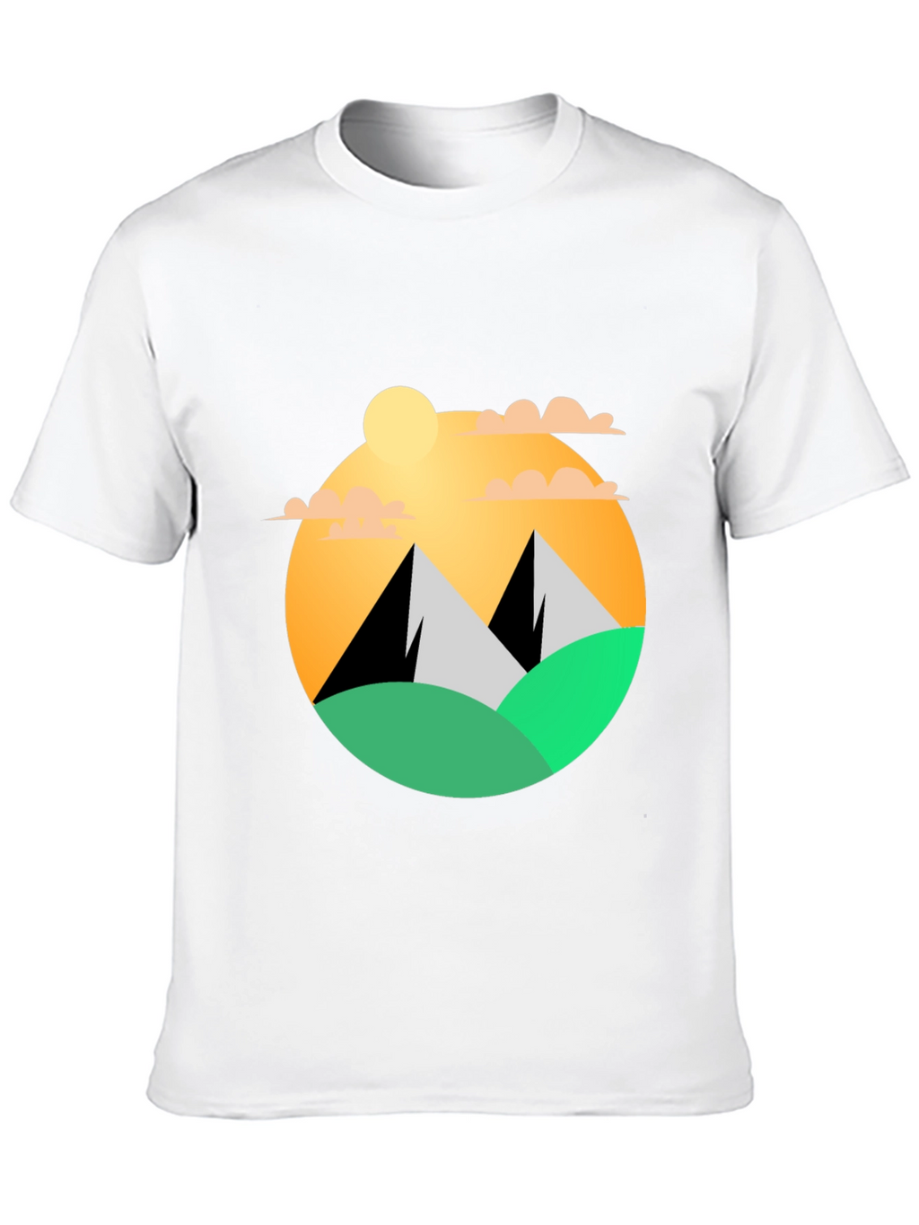 Mountainscape Graphic Tee - Black Cotton Blend