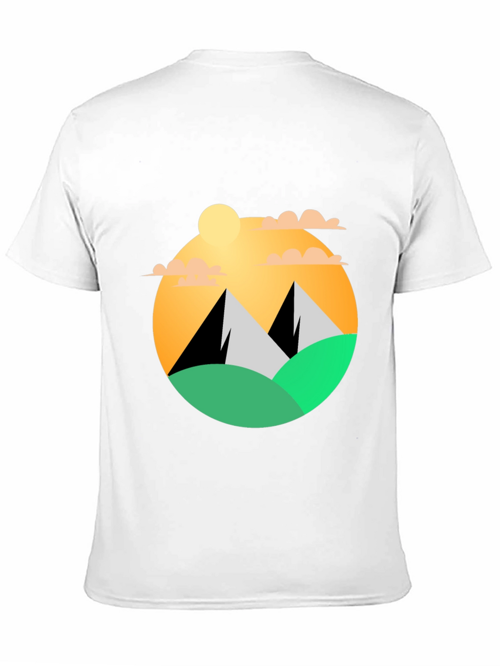 Mountainscape Graphic Tee - Black Cotton Blend