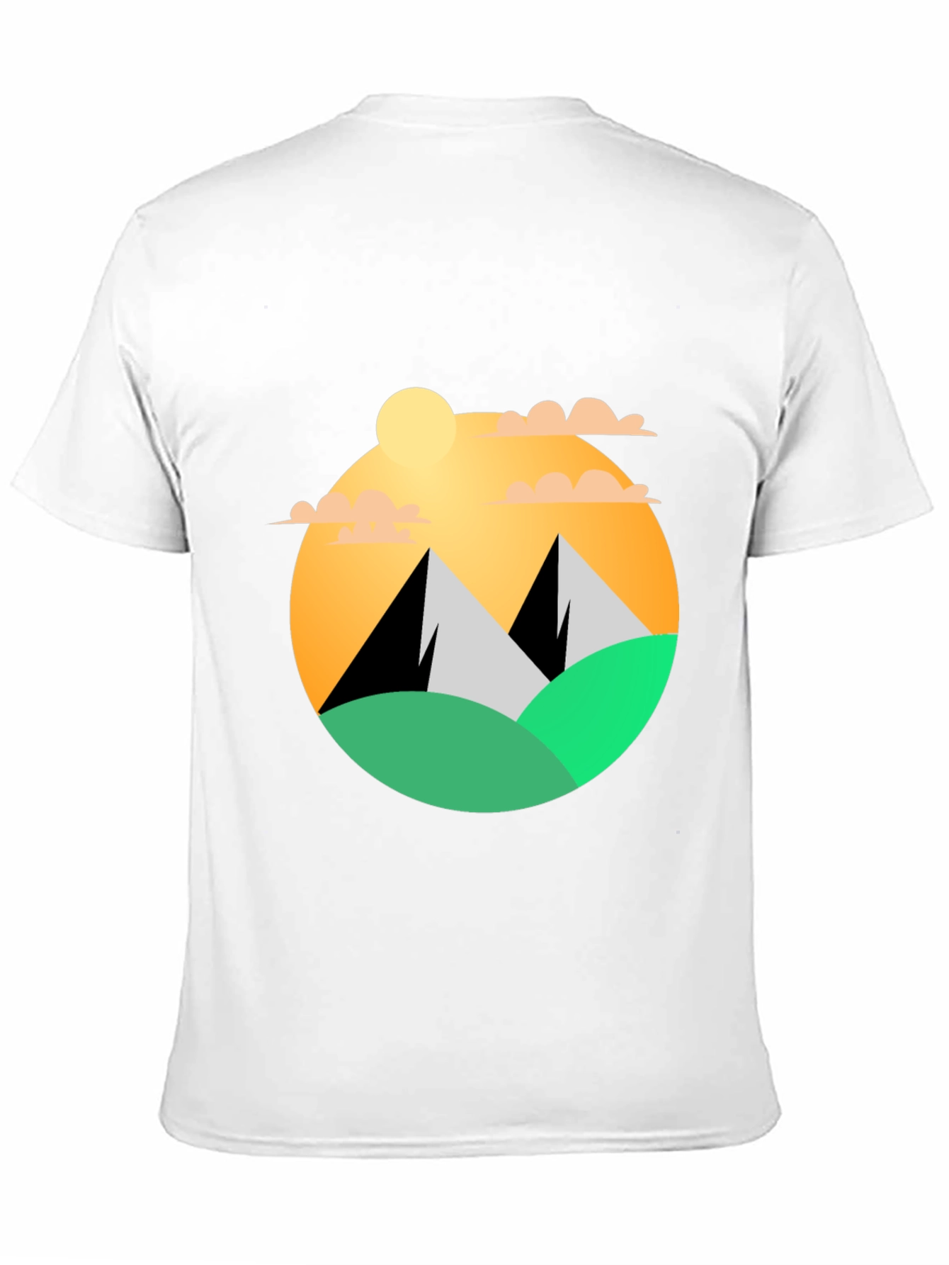 Mountainscape Graphic Tee - Black Cotton Blend