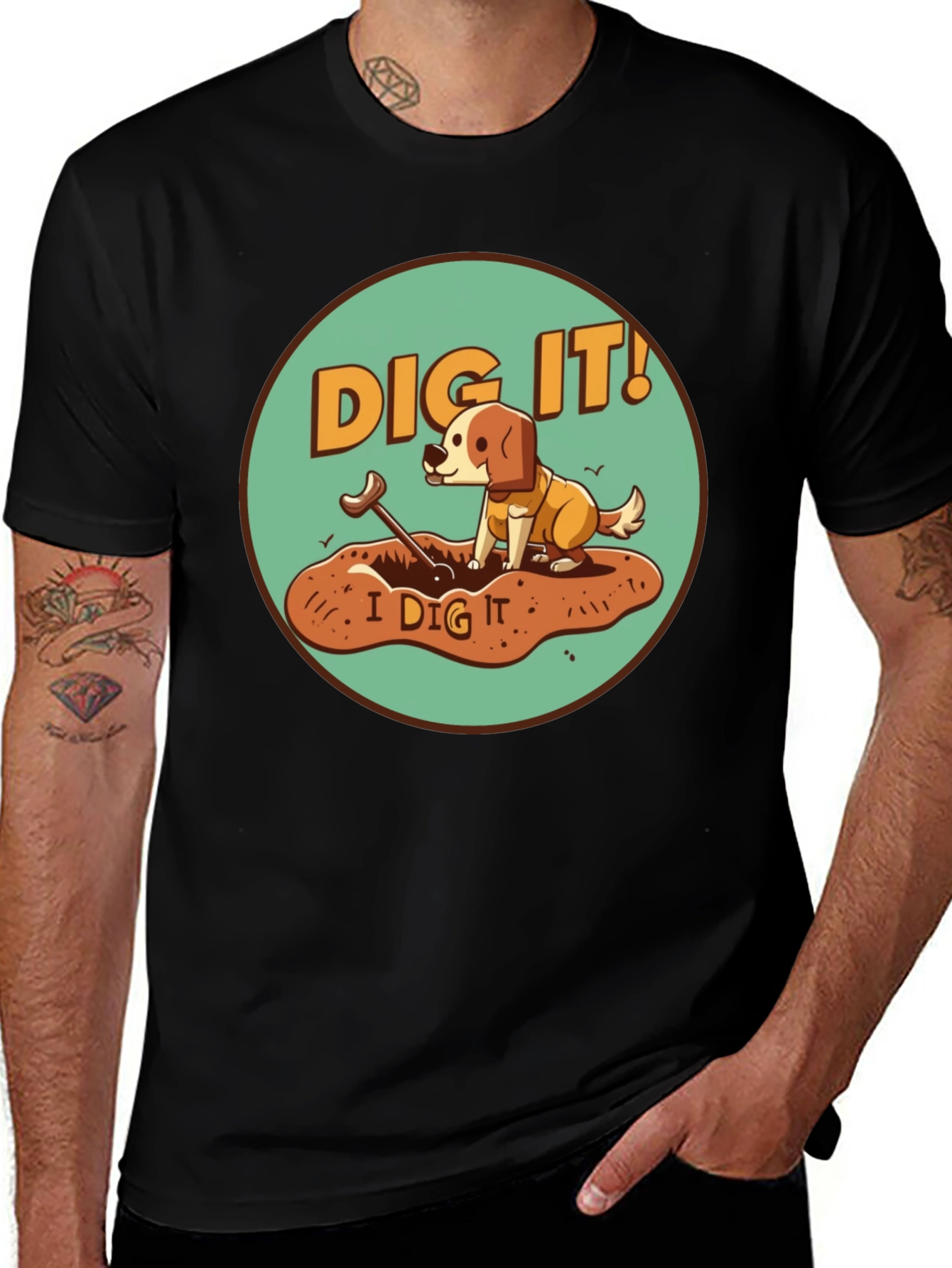 Dig It! Dog Graphic Tee - Funny Pet Lover Shirt