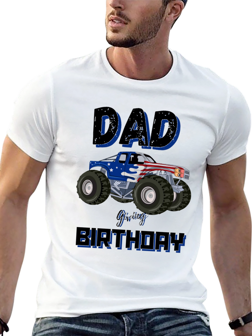 Dad Monster Truck Birthday T-Shirt