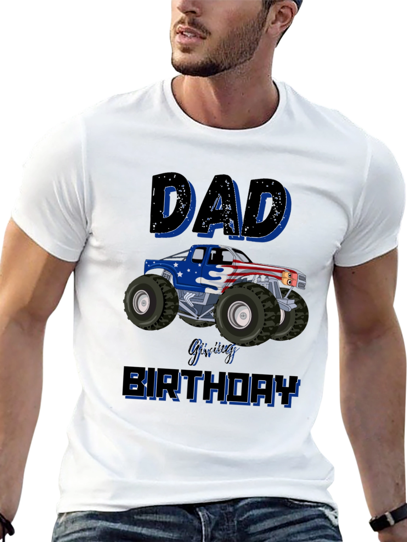 Dad Monster Truck Birthday T-Shirt