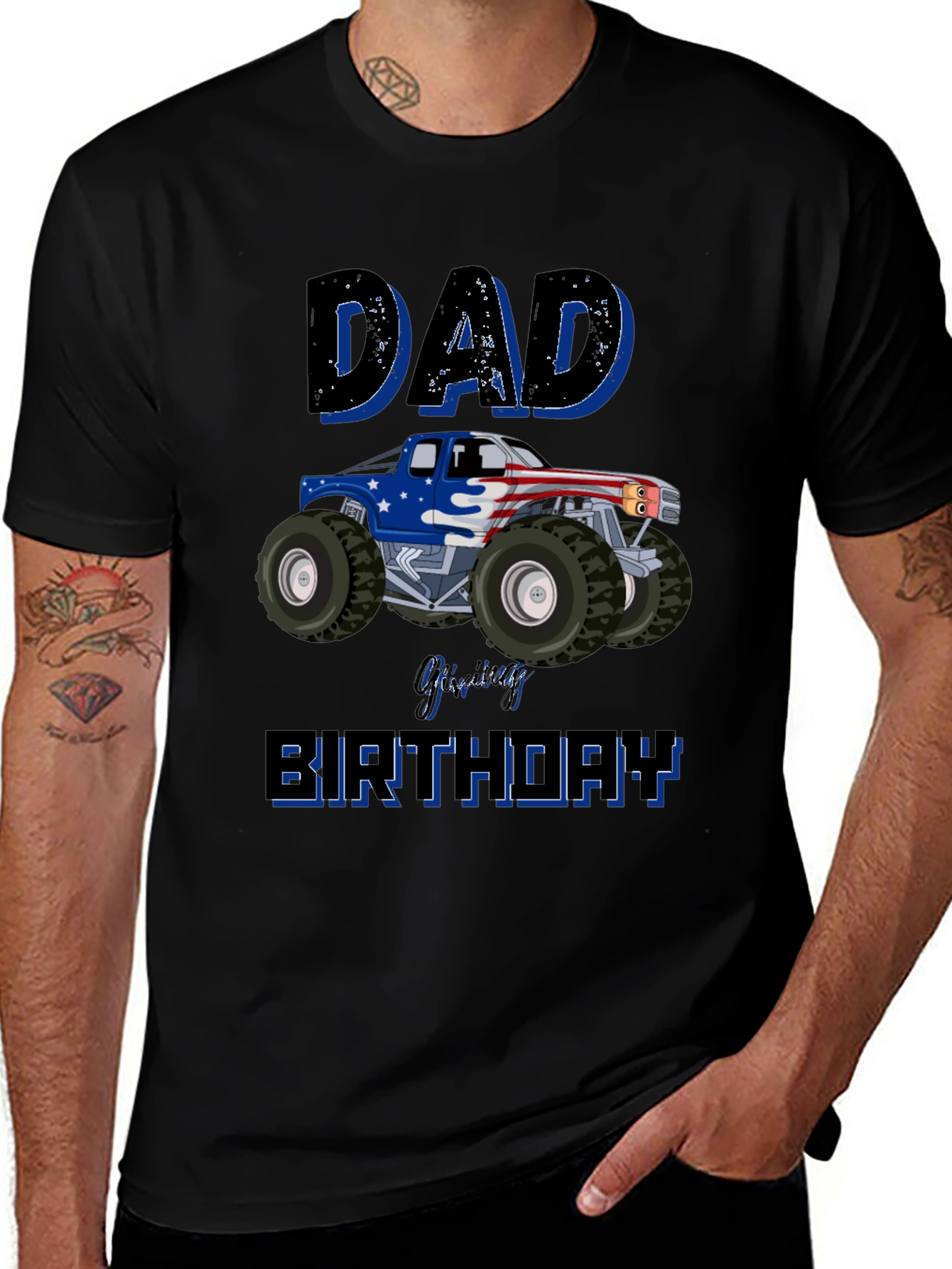 Dad Monster Truck Birthday T-Shirt
