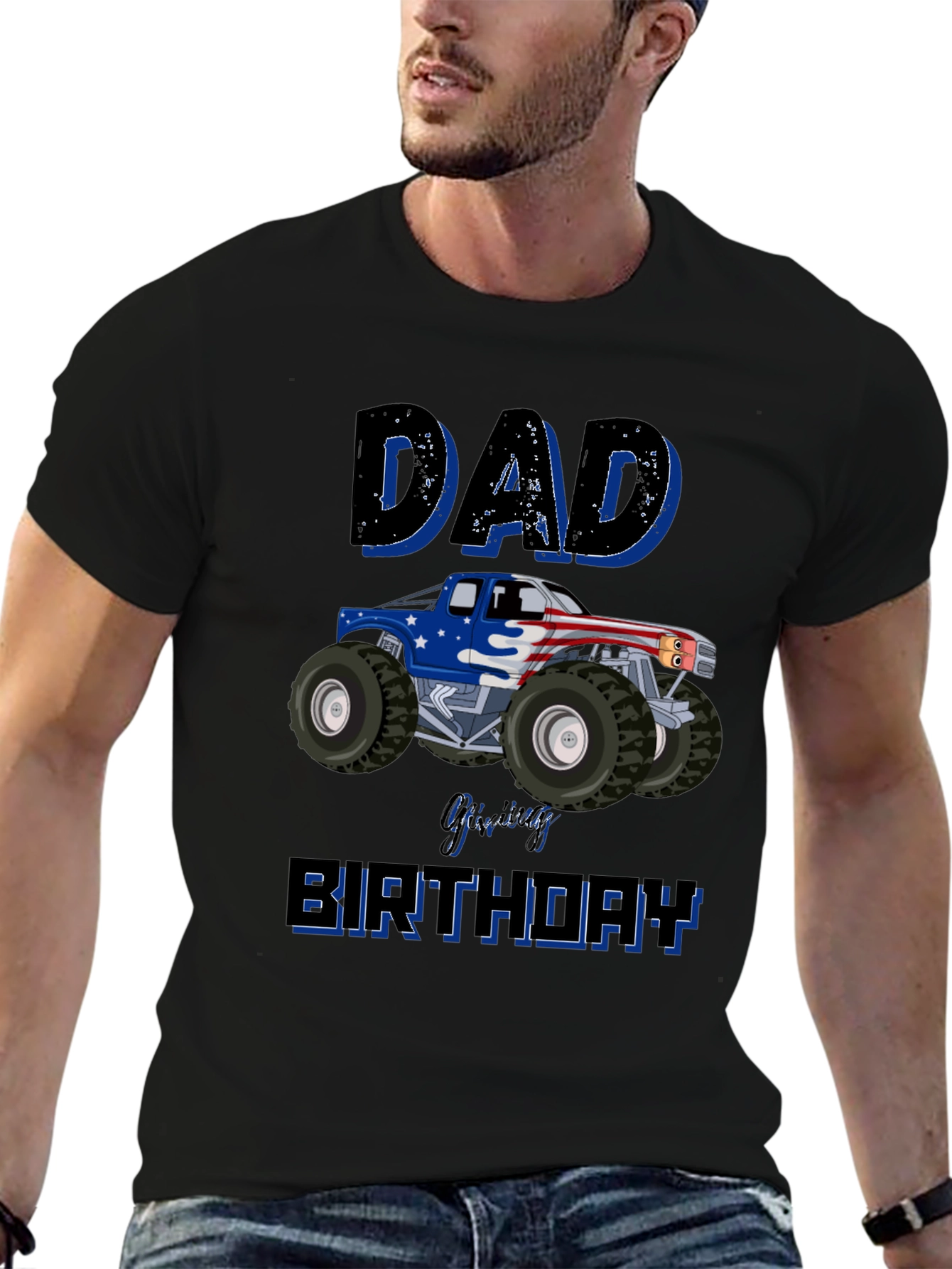 Dad Monster Truck Birthday T-Shirt