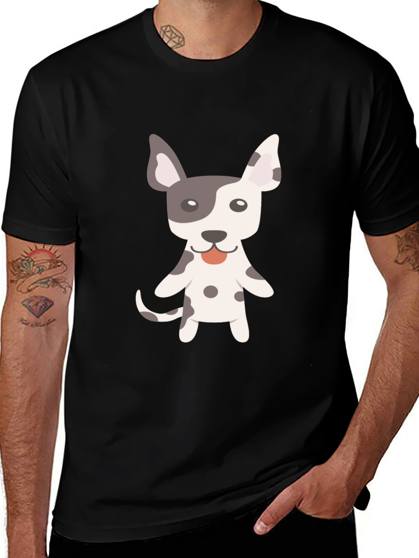 Dog Graphic Tee - Cute Cartoon Animal Shirt