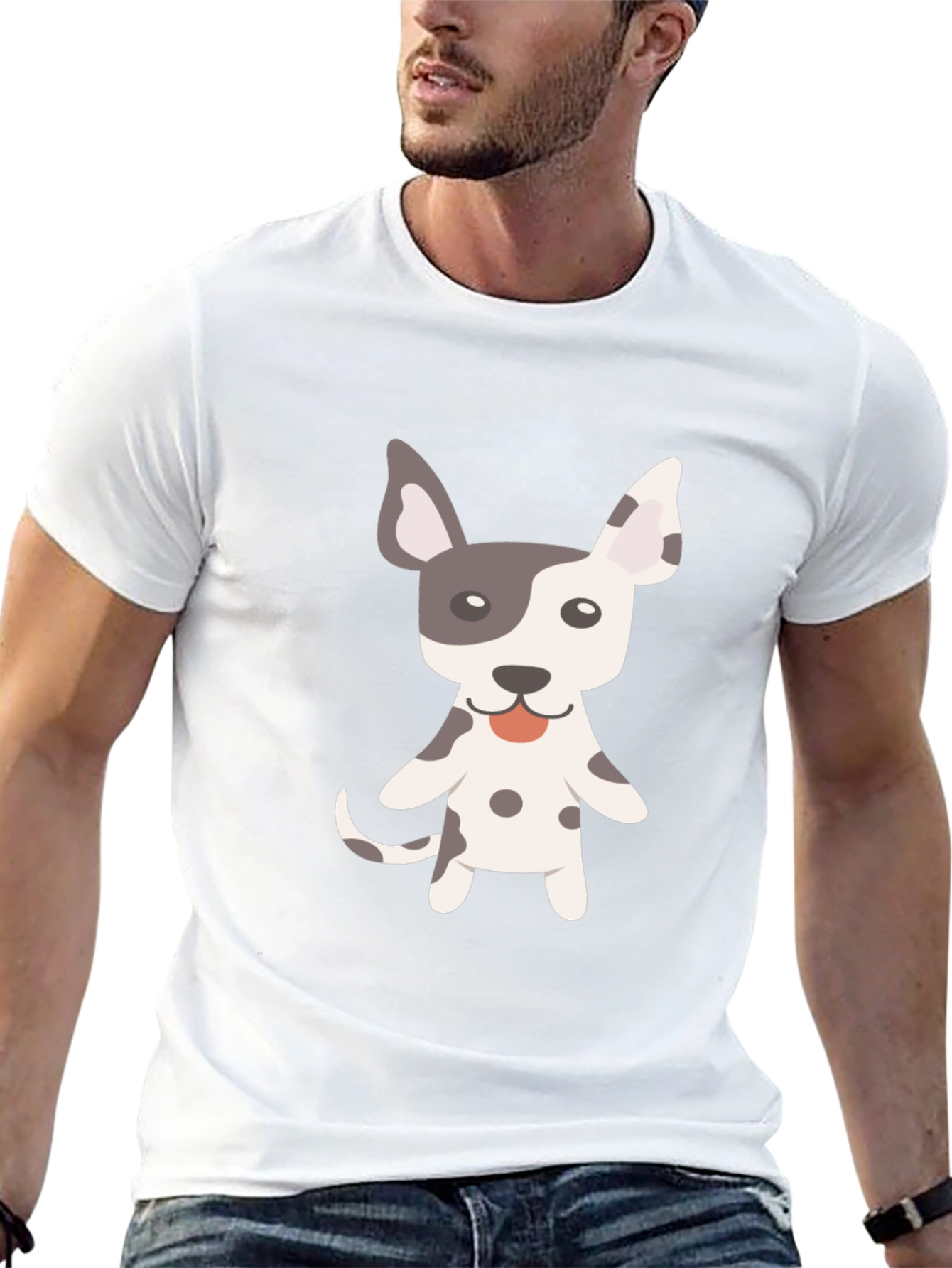 Dog Graphic Tee - Cute Cartoon Animal Shirt