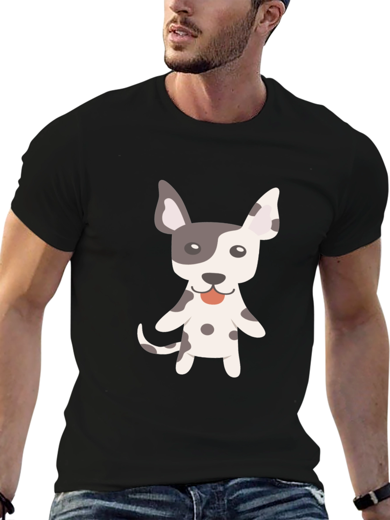 Dog Graphic Tee - Cute Cartoon Animal Shirt