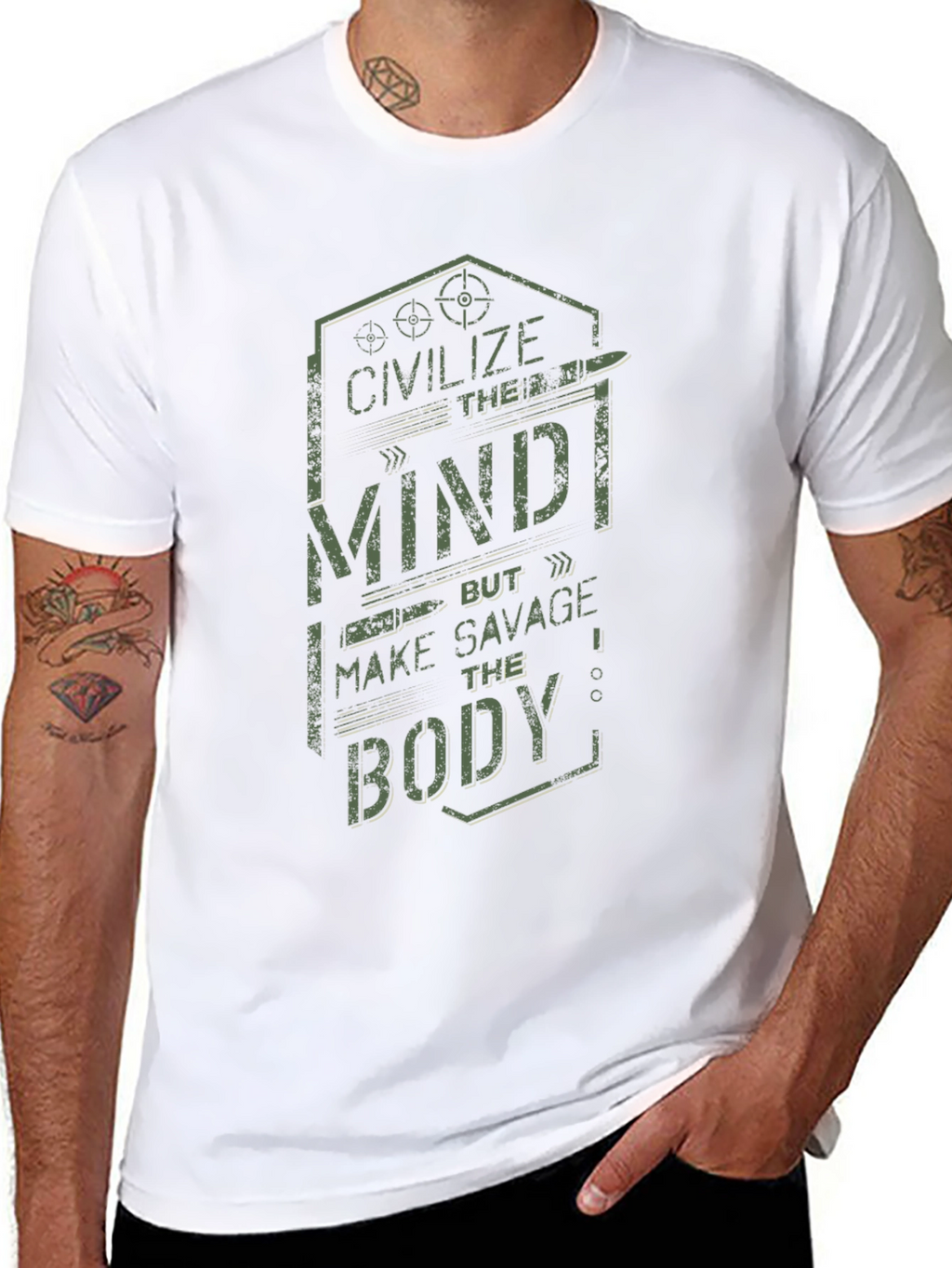 Civilize the Mind Savage Body Graphic Tee