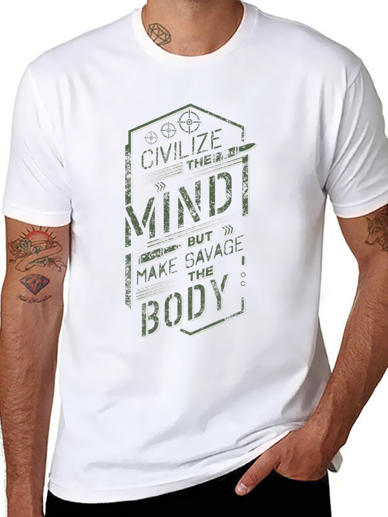 Civilize the Mind Savage Body Graphic Tee