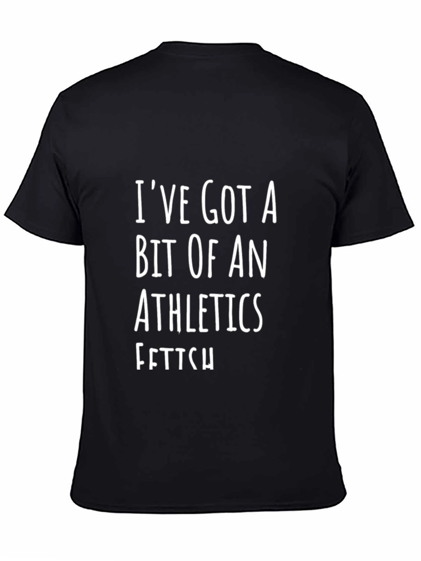 Athletics Fetish Graphic Tee - Black Cotton T-Shirt