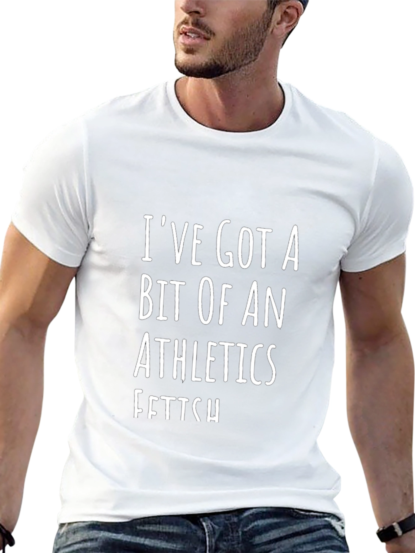 Athletics Fetish Graphic Tee - Black Cotton T-Shirt