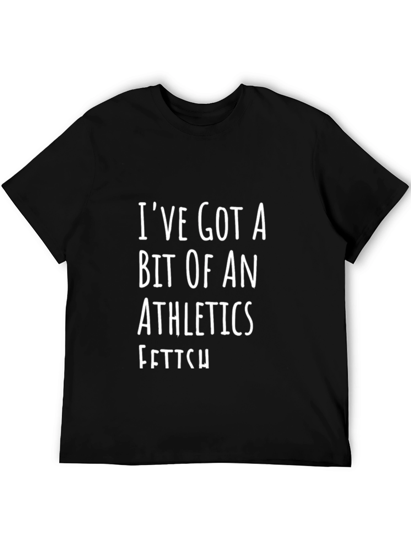 Athletics Fetish Graphic Tee - Black Cotton T-Shirt