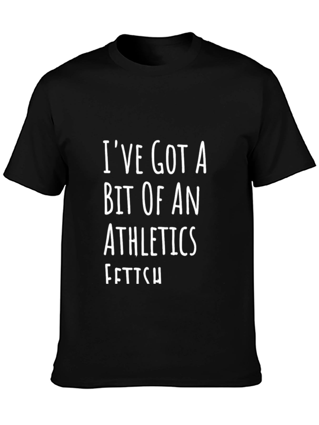 Athletics Fetish Graphic Tee - Black Cotton T-Shirt