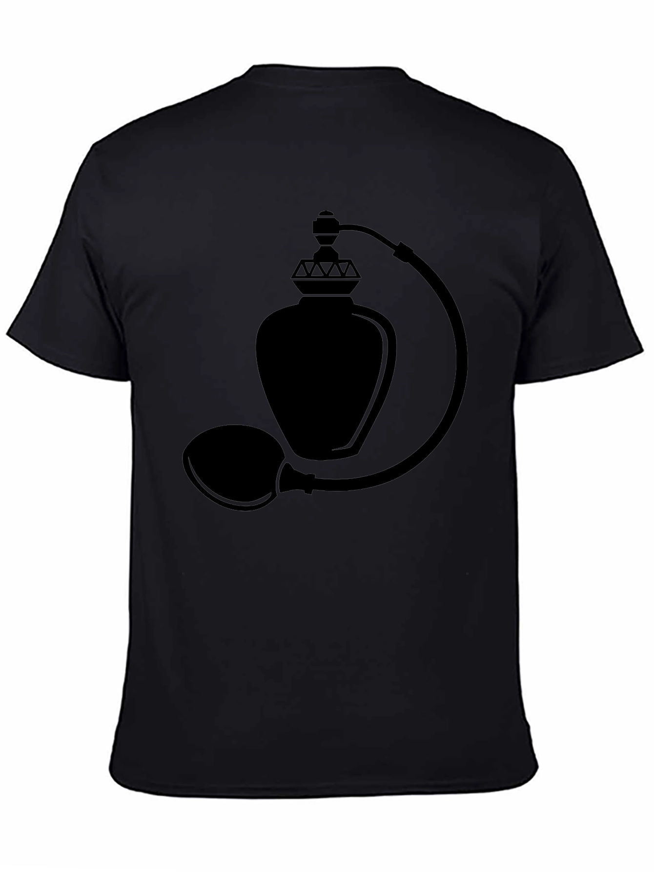 Elegant Black Perfume Bottle Graphic T-Shirt