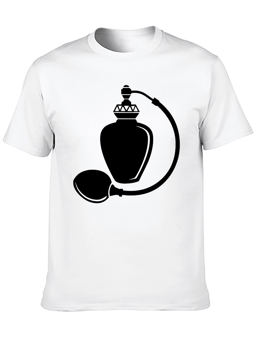 Elegant Black Perfume Bottle Graphic T-Shirt