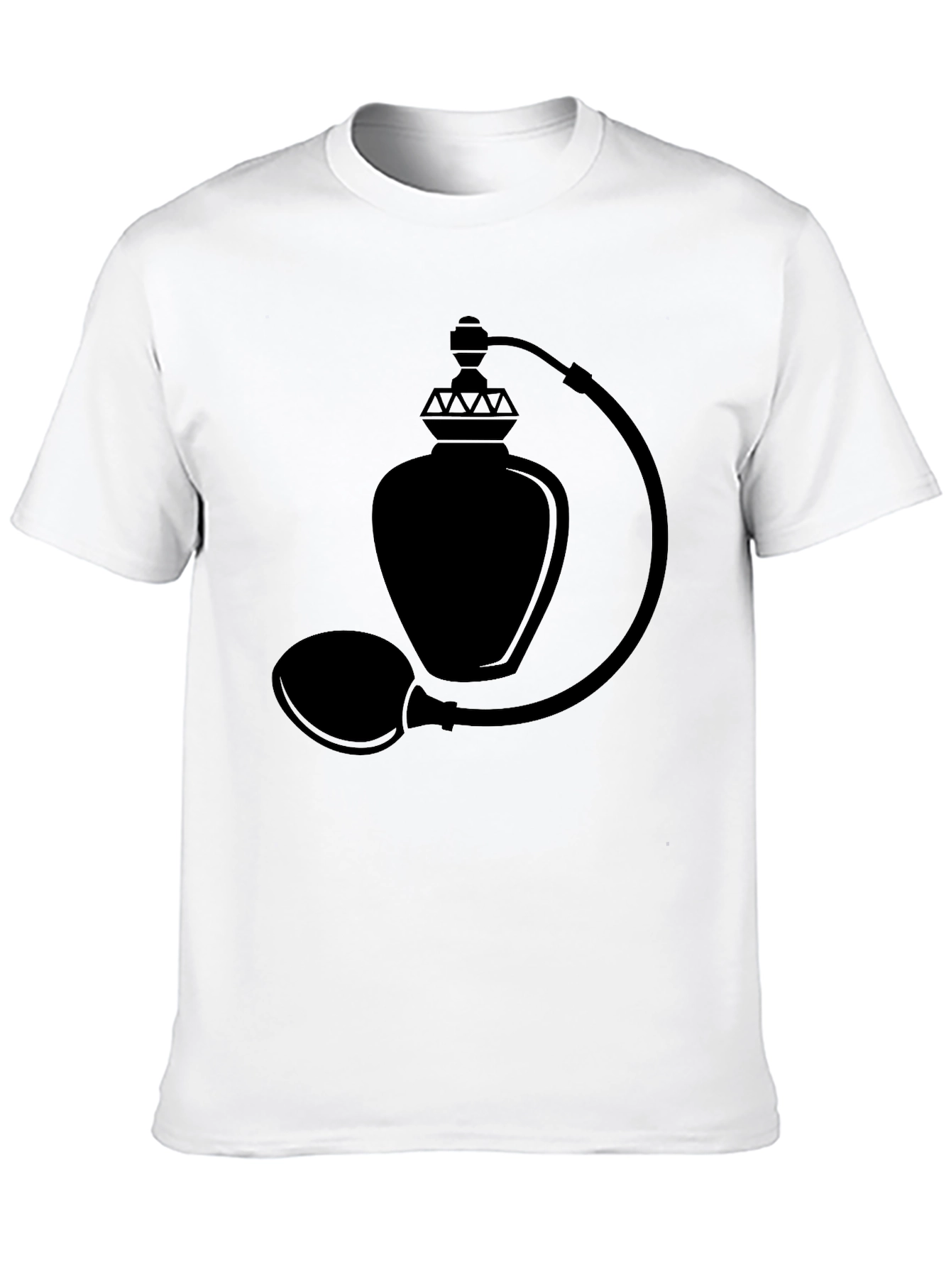 Elegant Black Perfume Bottle Graphic T-Shirt