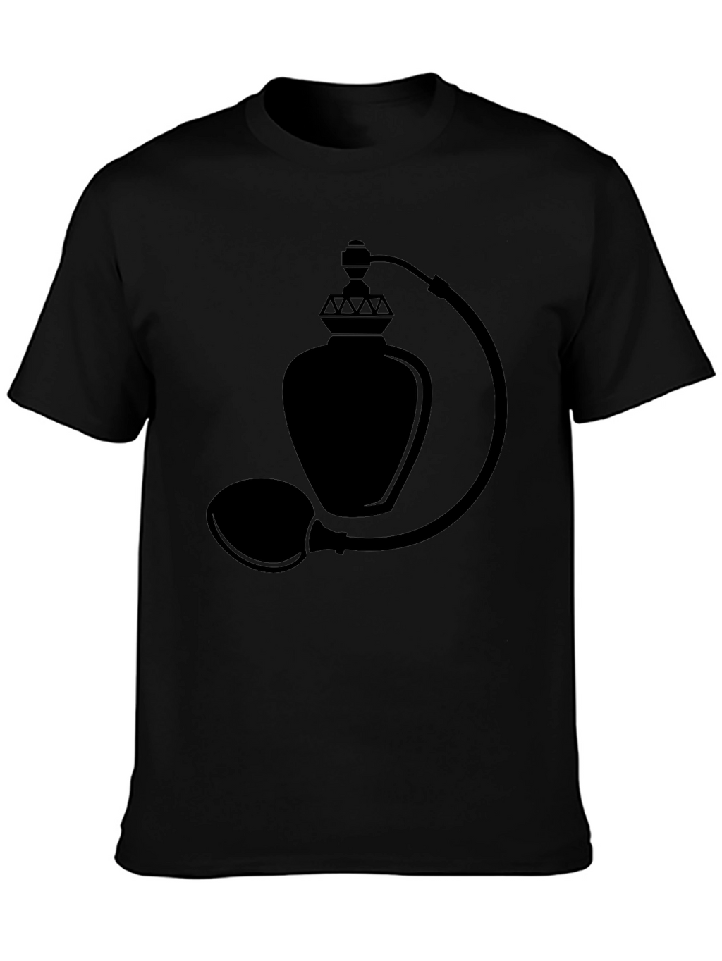 Elegant Black Perfume Bottle Graphic T-Shirt