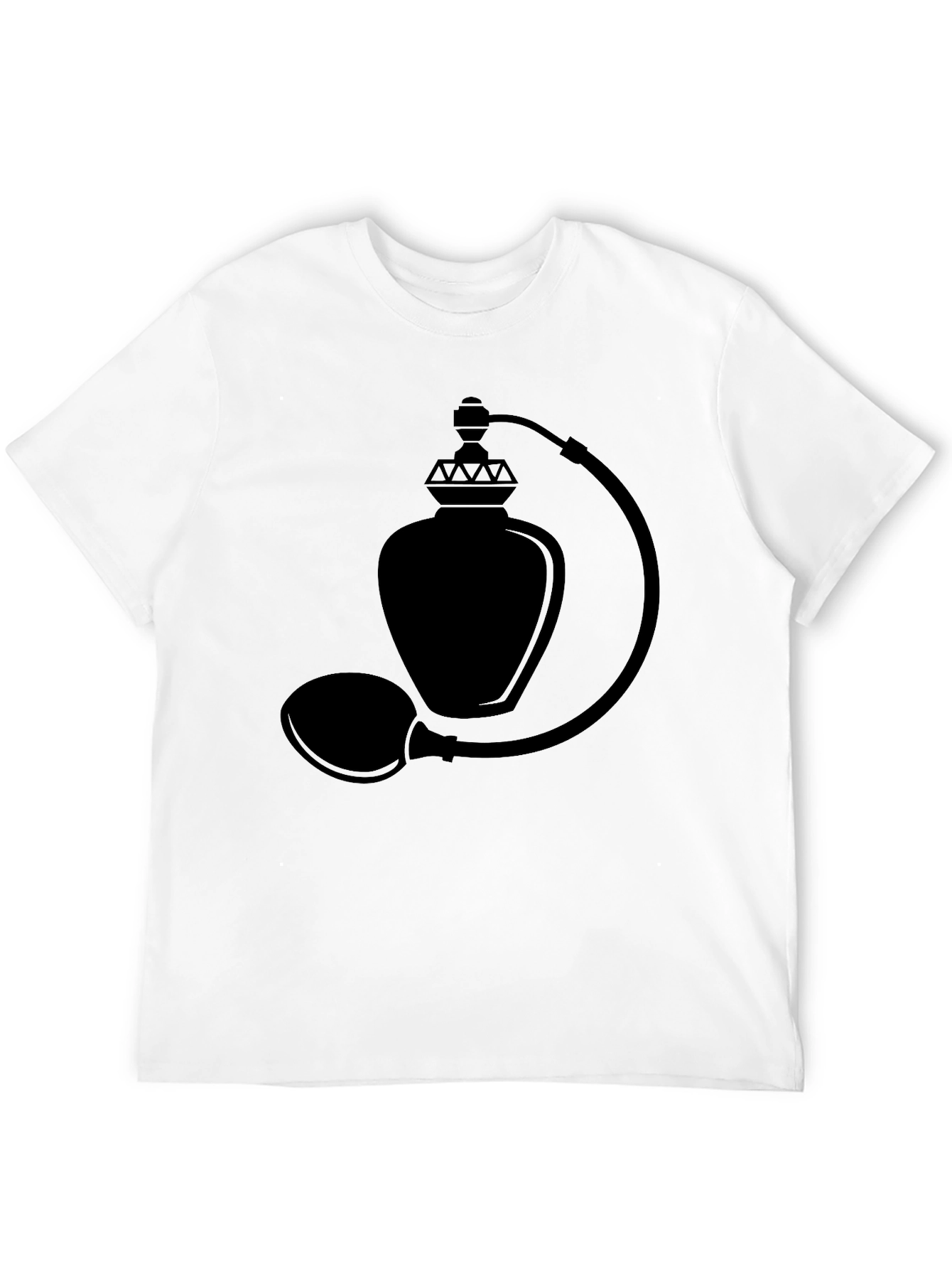 Elegant Black Perfume Bottle Graphic T-Shirt