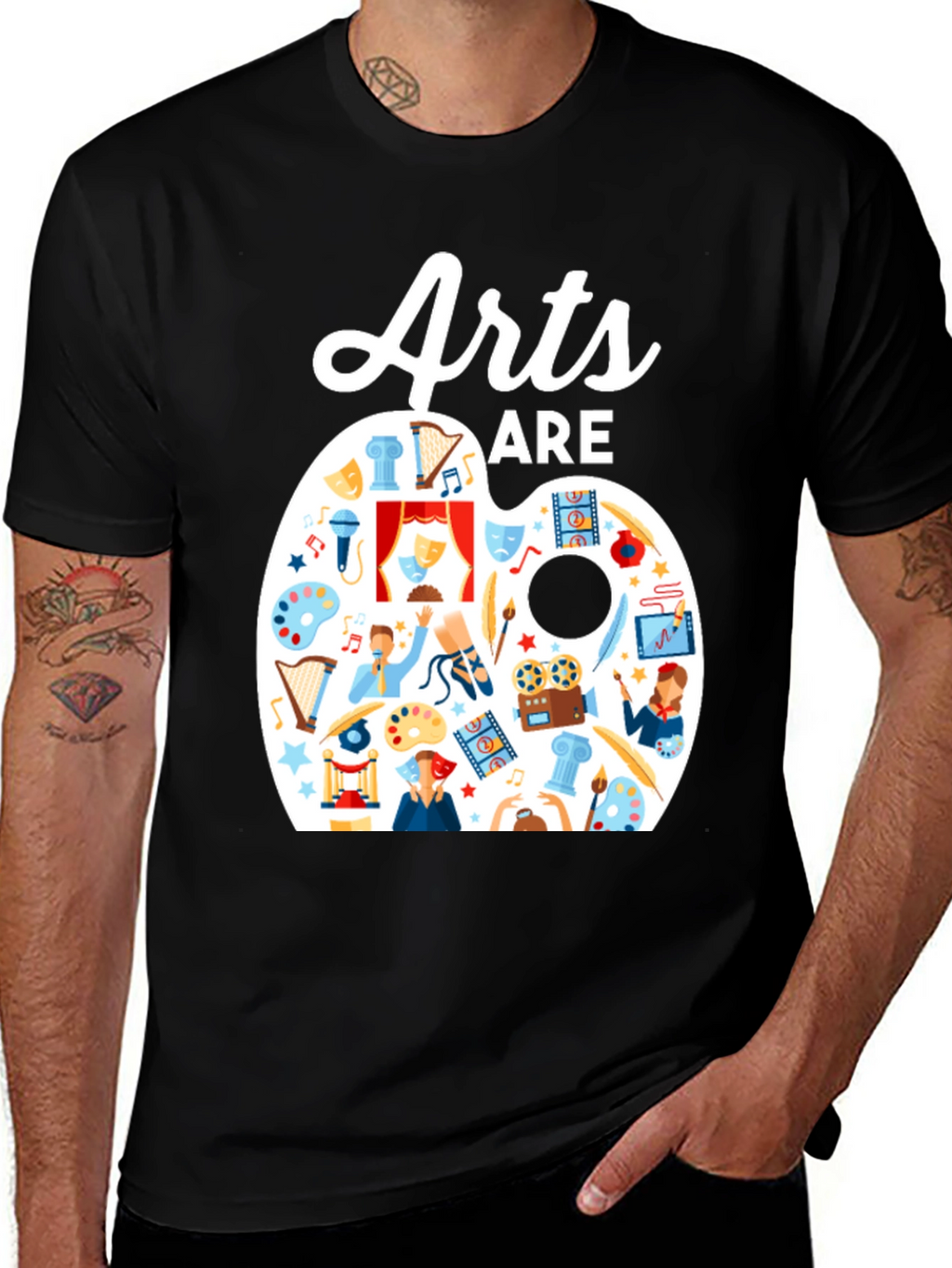 Arts Are Life T-Shirt: Artistic Palette Design