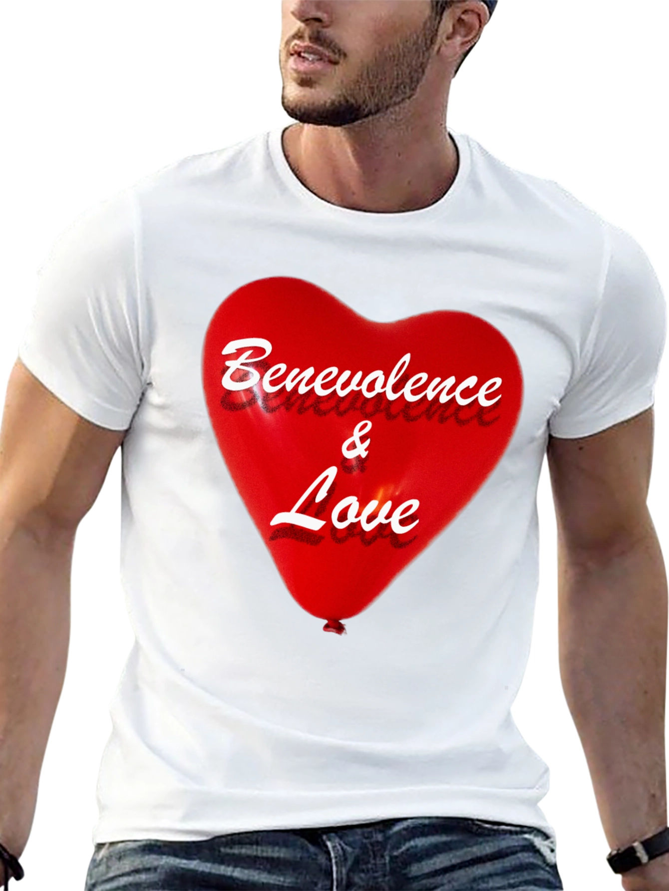 Benevolence & Love Heart T-Shirt - Stylish Graphic Tee