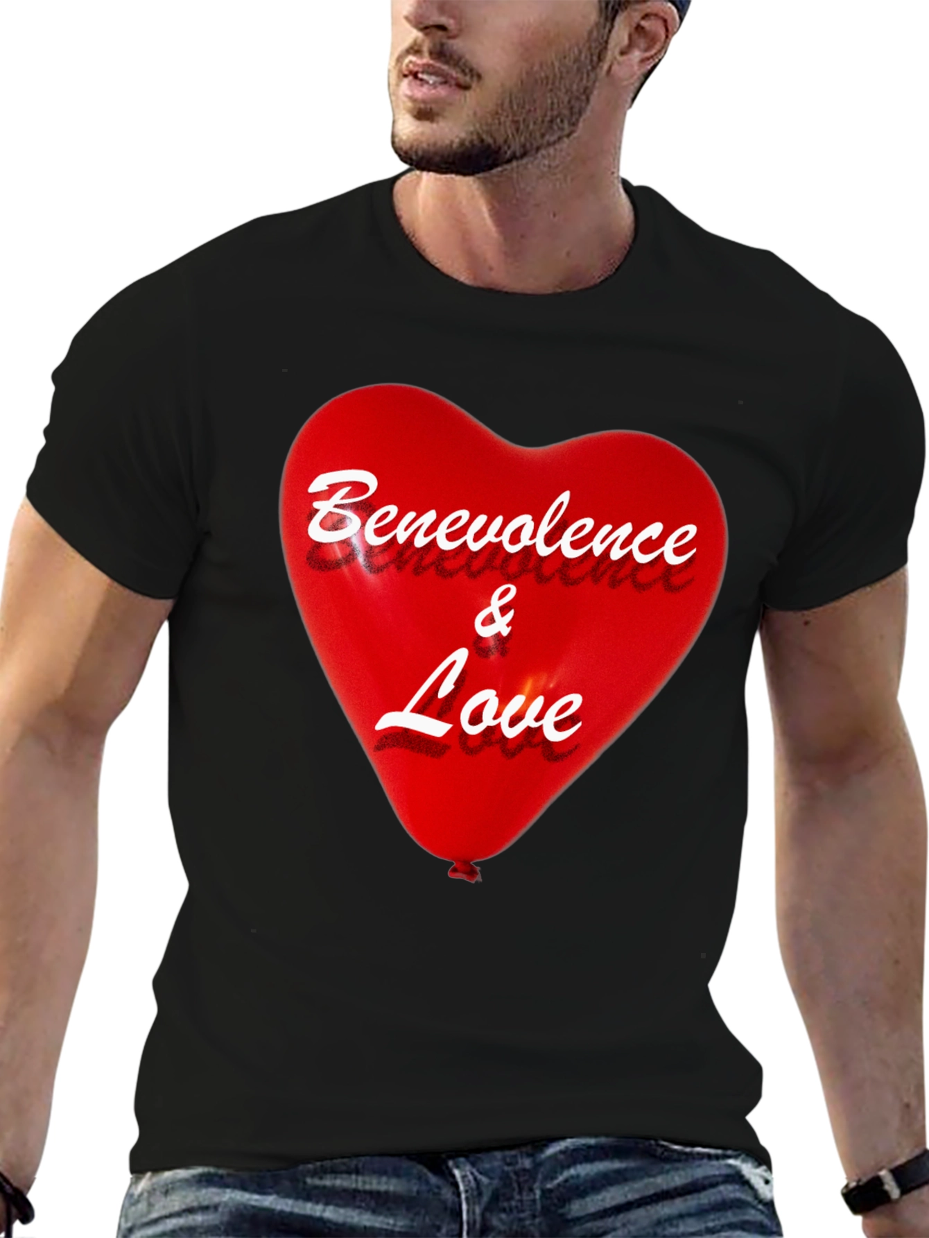 Benevolence & Love Heart T-Shirt - Stylish Graphic Tee