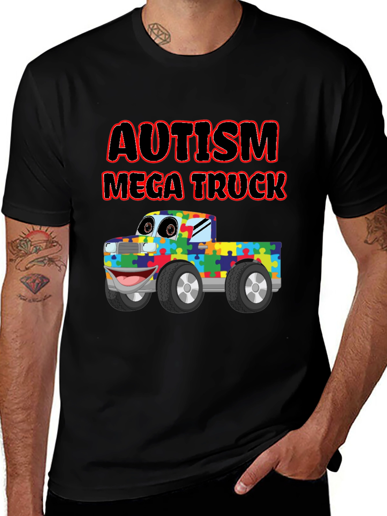 Autism Awareness Mega Truck T-Shirt