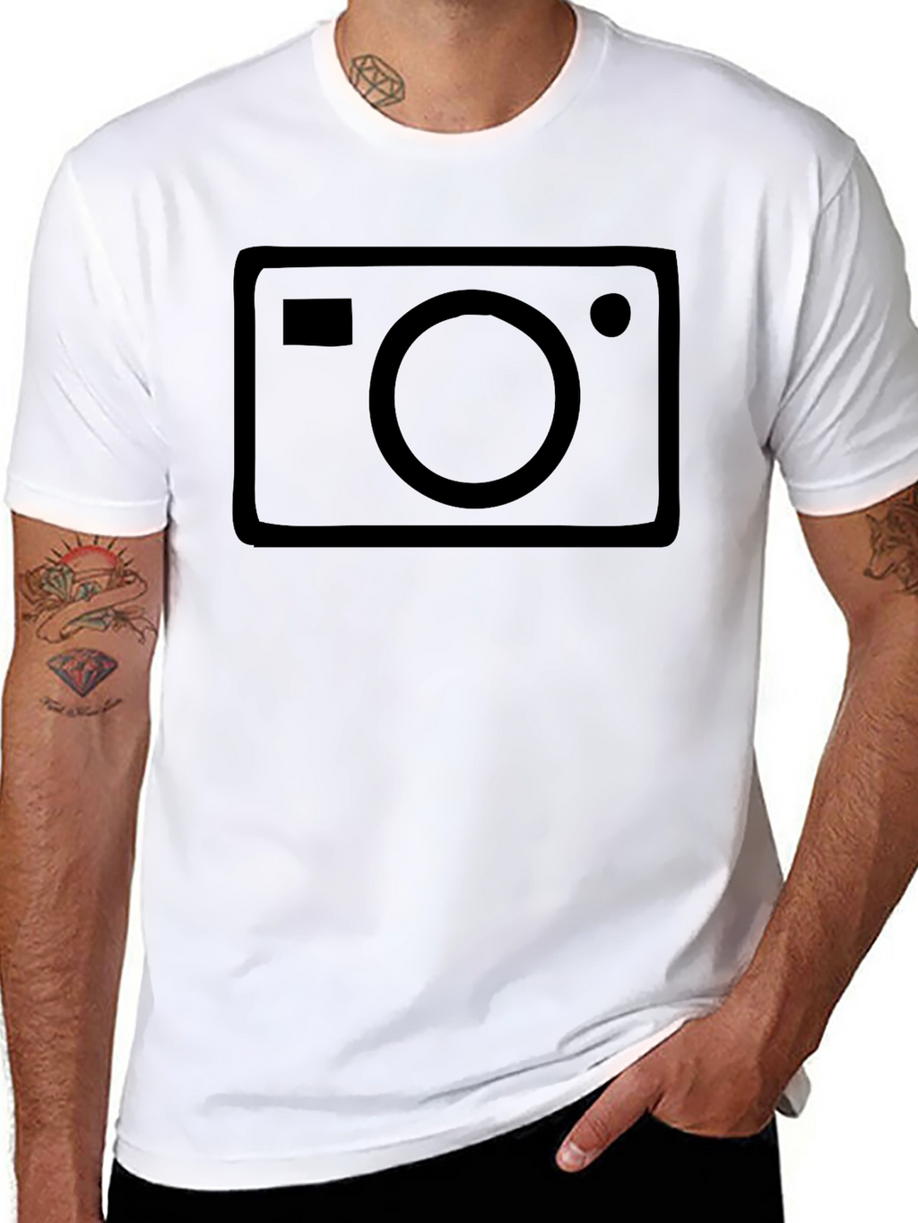 Camera Graphic Black T-Shirt | Photographer Tee