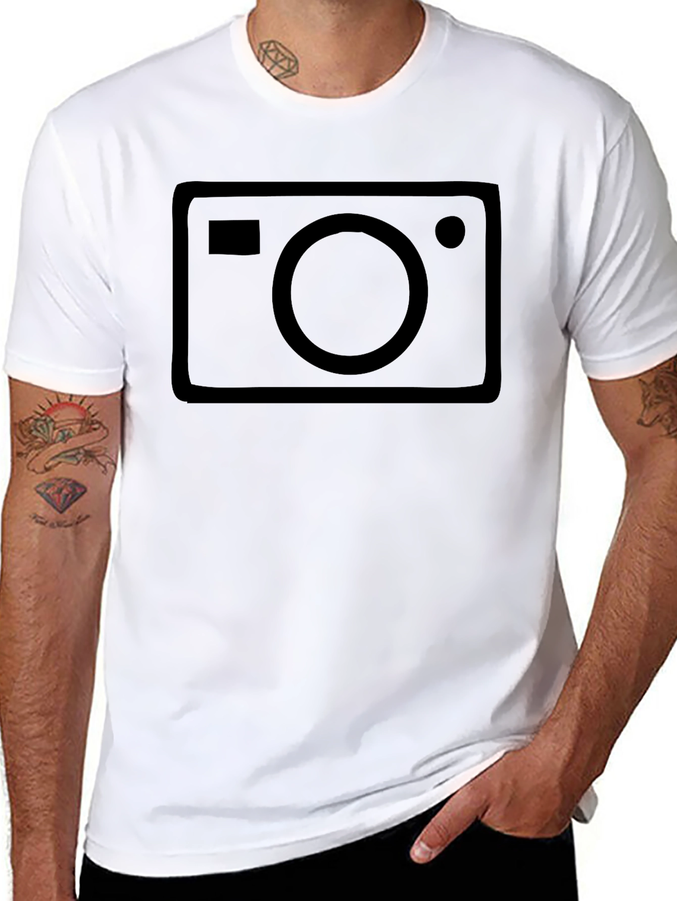 Camera Graphic Black T-Shirt | Photographer Tee