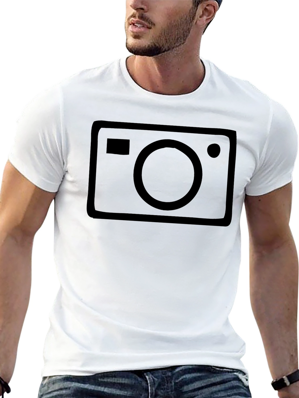Camera Graphic Black T-Shirt | Photographer Tee